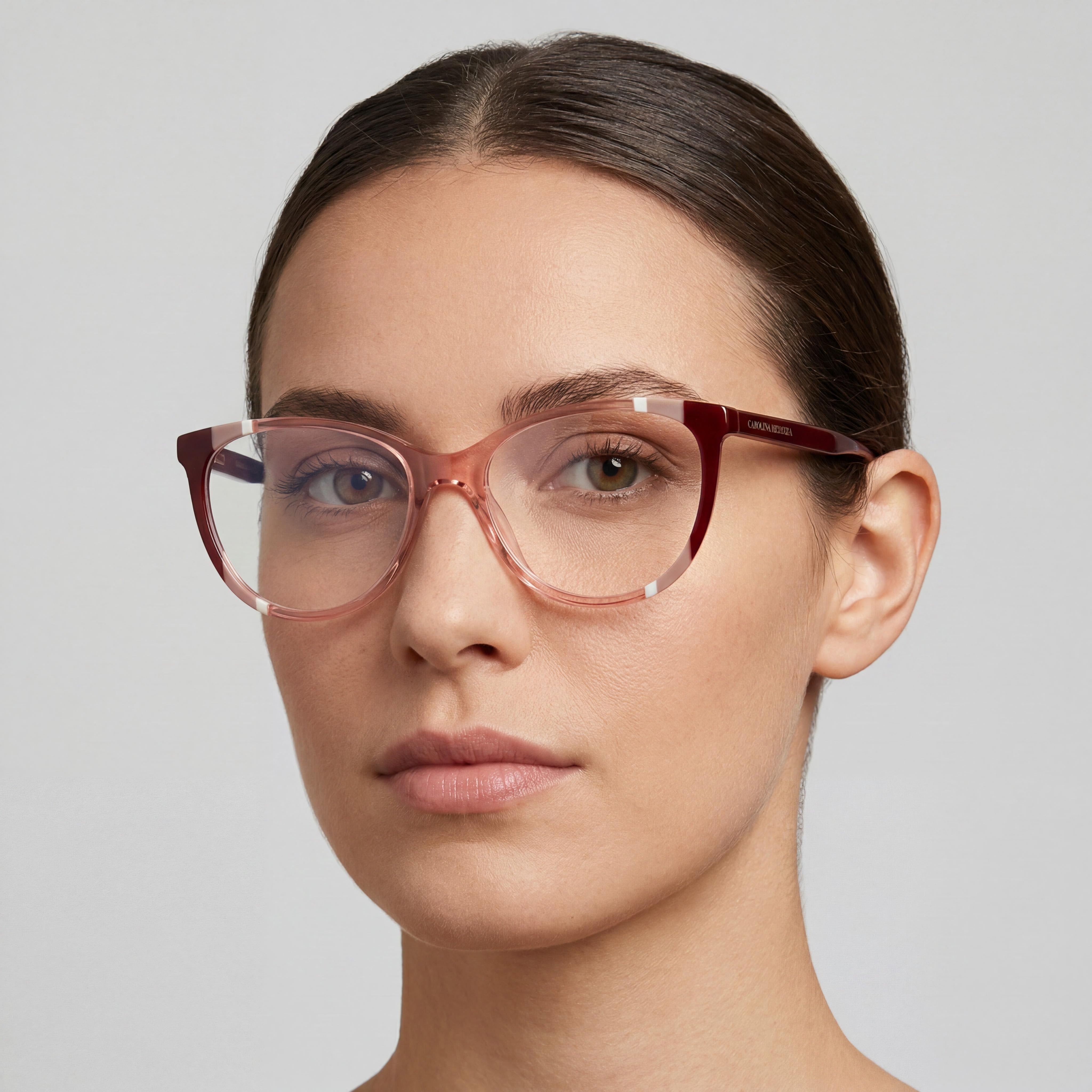 Carolina Herrera Ch 0064 Women's Burgundy Nude Acetate Frame Polycarbonate Lens UV Protection Sunglasses 55mm, Photo 5