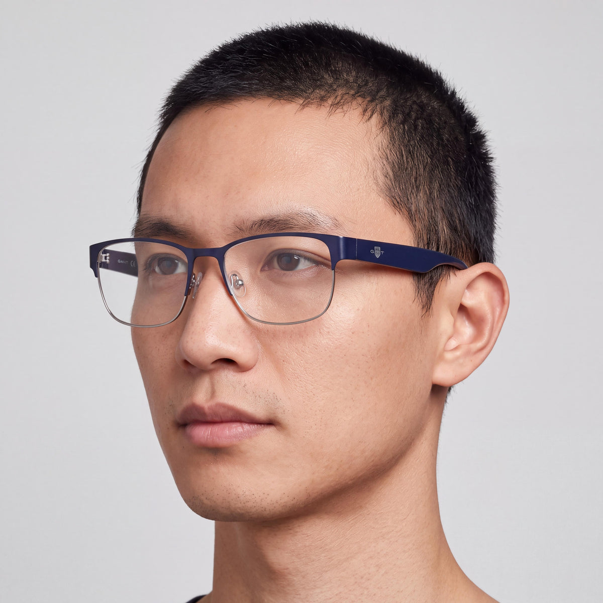 GANT Ga50018 Unisex Metal Optical Frames, Shiny Blue Frame Color, Polycarbonate Lenses, Size 54/18/145, Photo 4