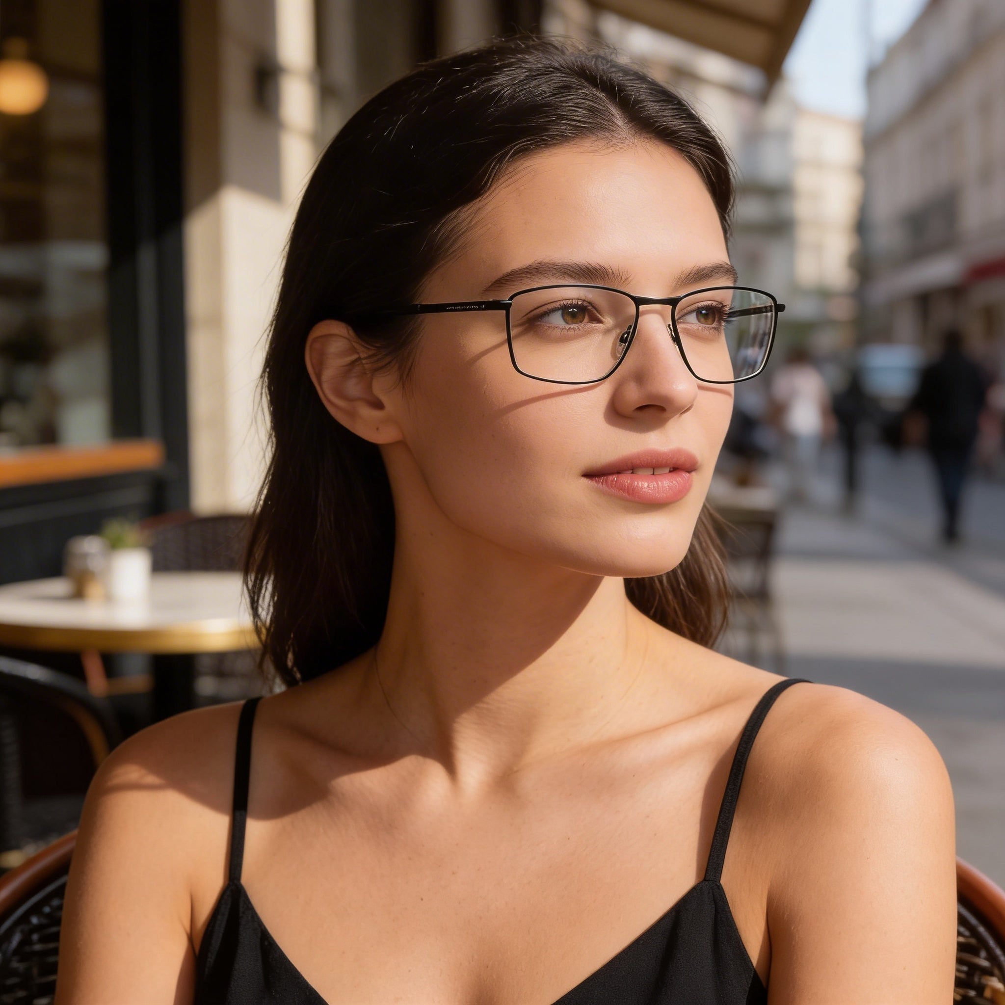 Gafas Tommy Hilfiger TH 1783 Unisex Rectangulares de Metal Negro Mate, Lente 57mm Puente 18mm Patilla 140mm, Photo 4