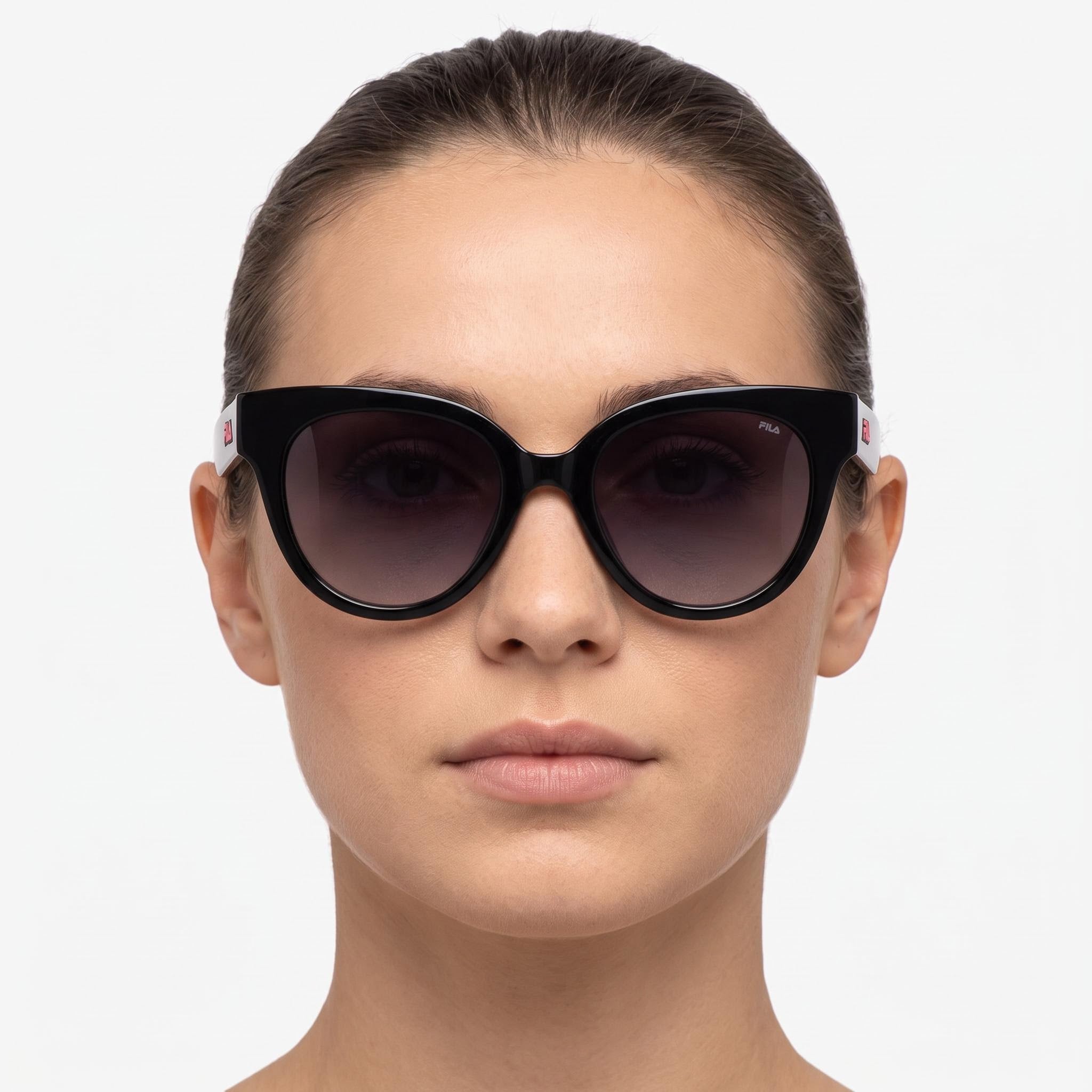 FILA SFI119 Women's Casual Injected Shiny Black Frame Smoke Gradient Non-Polarized Sunglasses 51mm, Photo 5