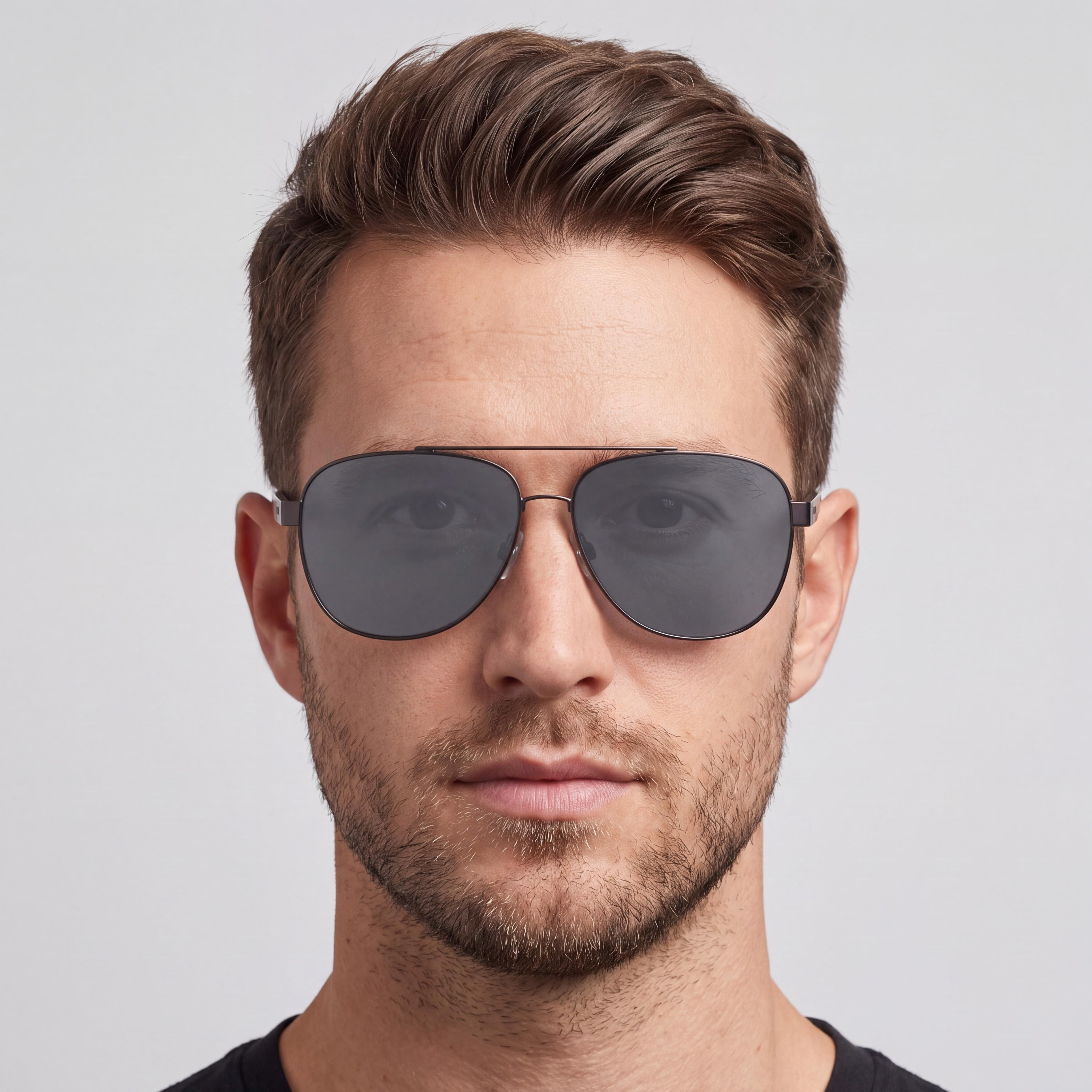 Nautica N107sp Men's Metal Pilot Sunglasses with Matte Gunmetal Frame, Multicolor Non-Polarized UV Protected Lenses, 60mm, Photo 4