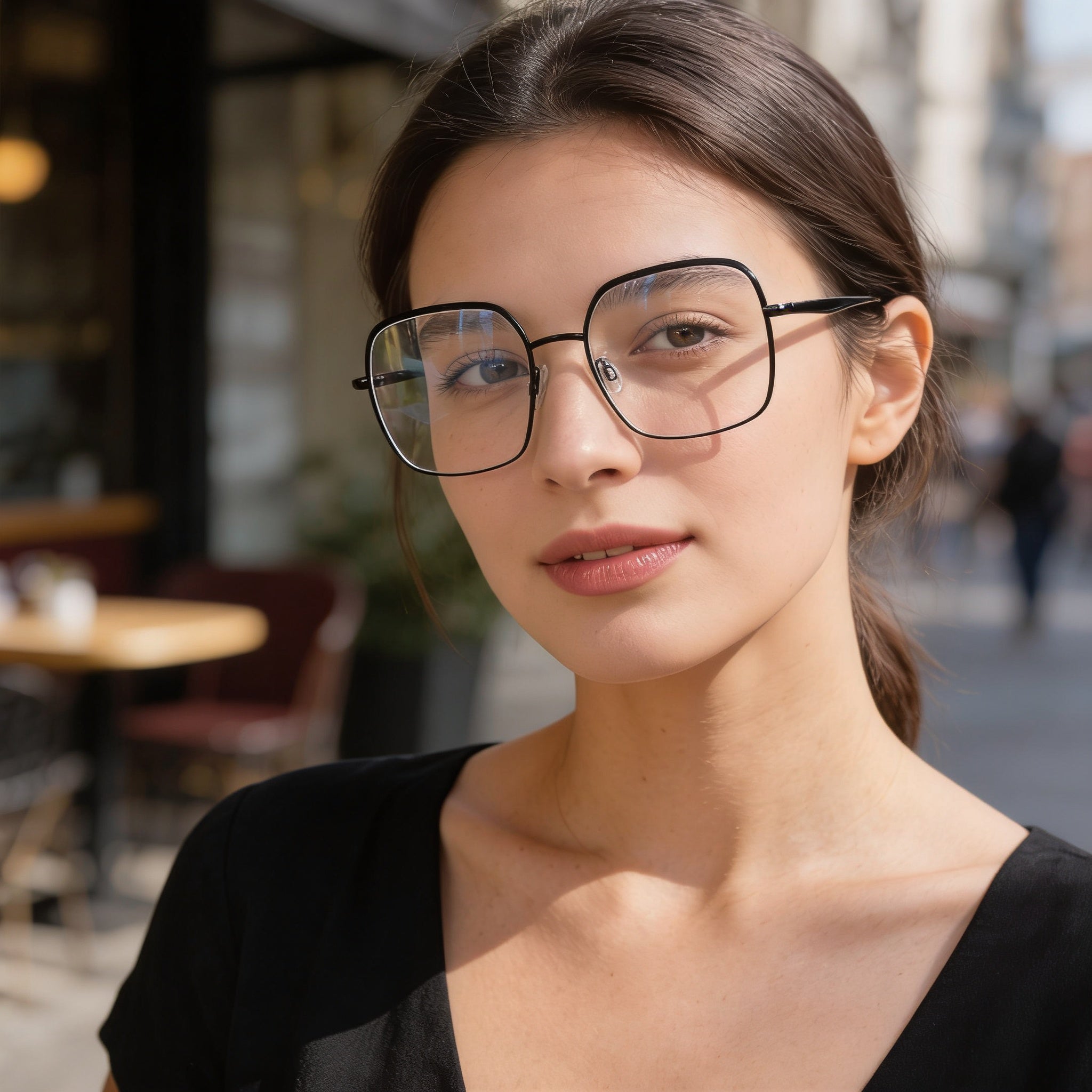 Gafas unisex Donna Karan DO1003 con montura metálica negra y lentes transparentes personalizables (talla 52-52-140), Photo 6