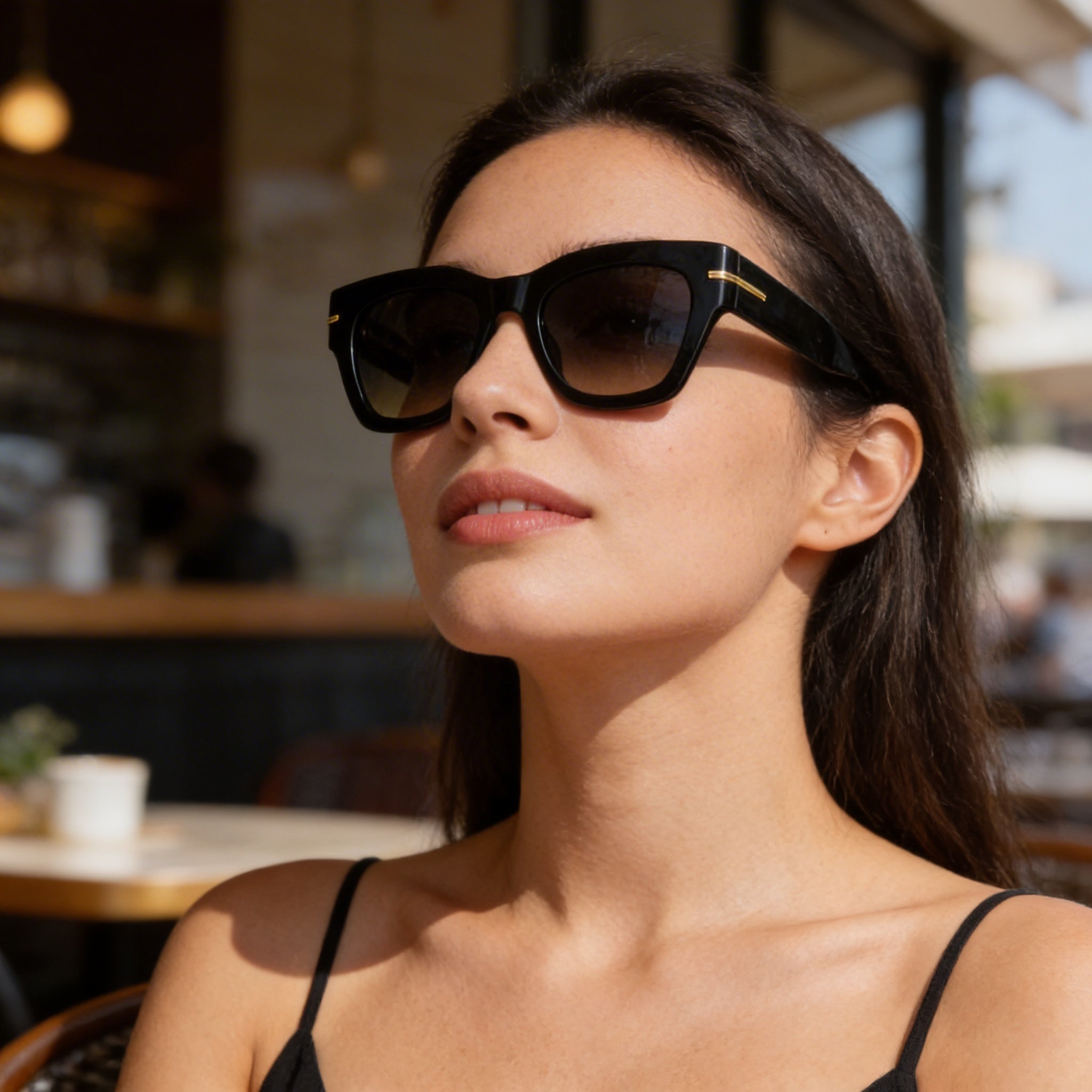 Hugo Boss Modern Women's Sunglasses featuring Black Acetate Frame and UV Protection, 51mm Lens, Photo 5