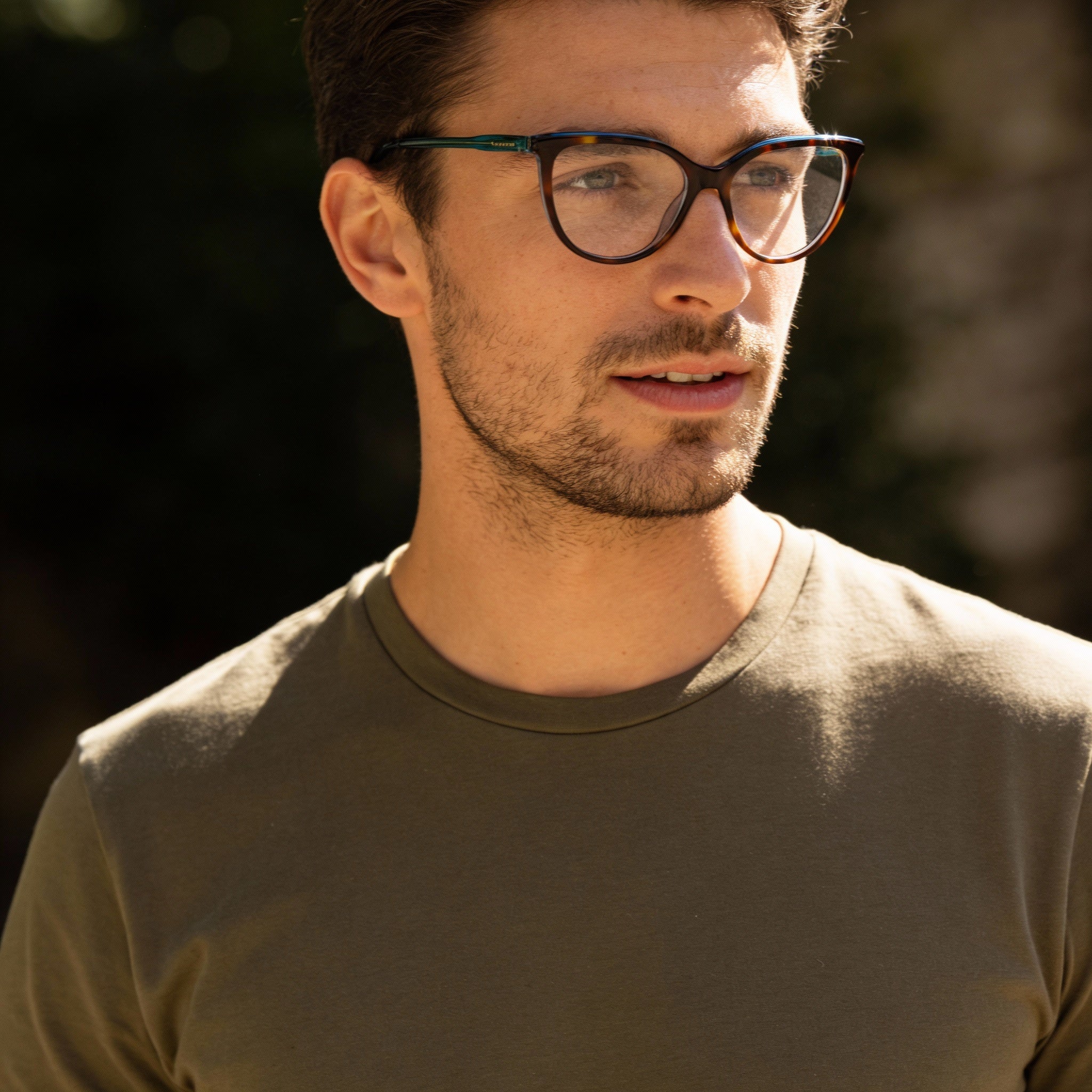 Gafas de sol Longchamp Casual para hombre en acetato Havana Azure de 53 mm, Photo 3