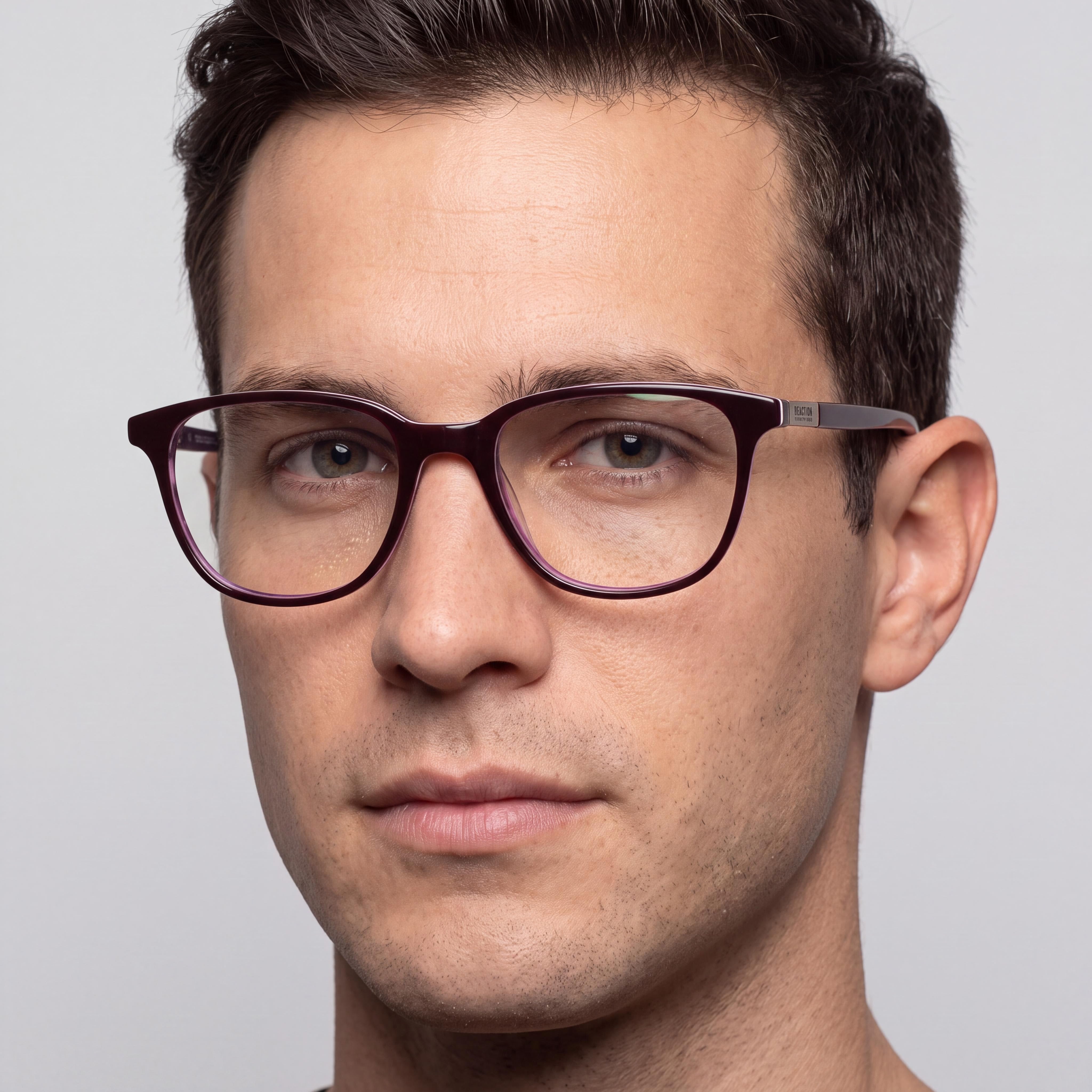 Kenneth Cole REACTION Kc0876 Gafas Violeta de Plástico para Hombre 53mm, Photo 5