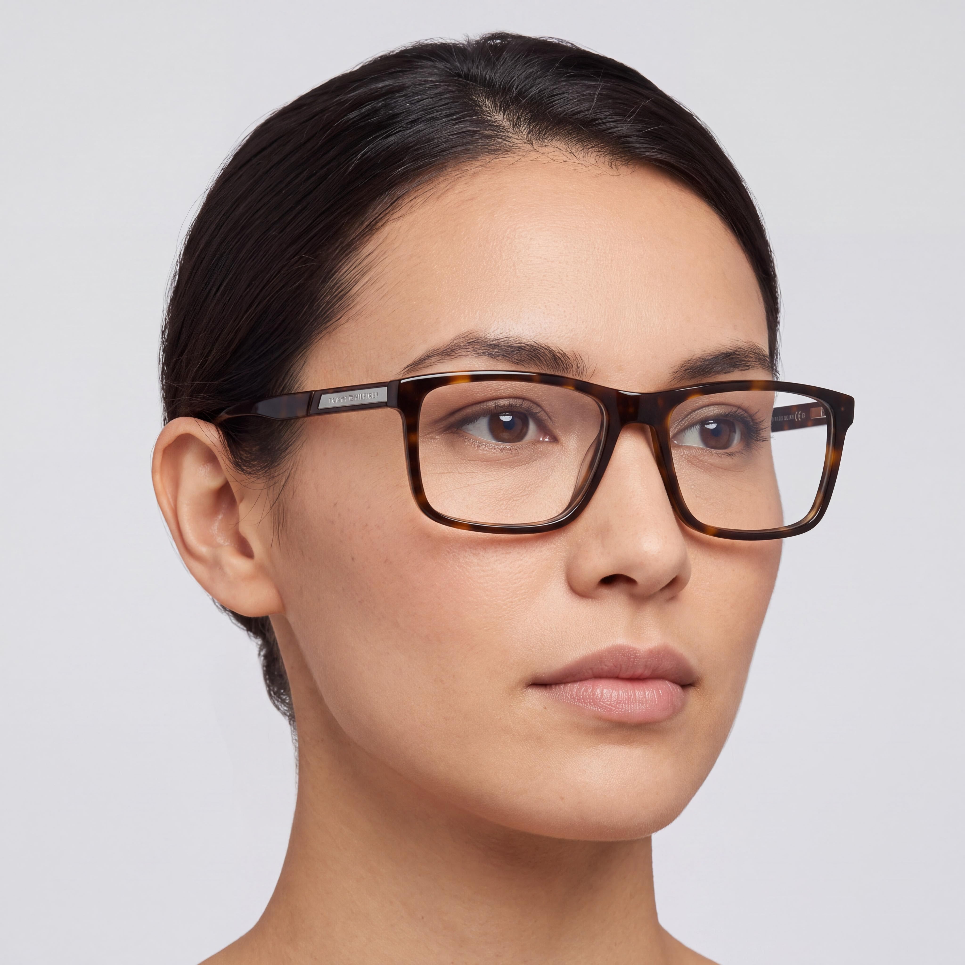Tommy Hilfiger Th 1549 Unisex Multicolour Acetate Frame Eyewear with Havana Polycarbonate Lenses 55-16-145mm, Photo 4