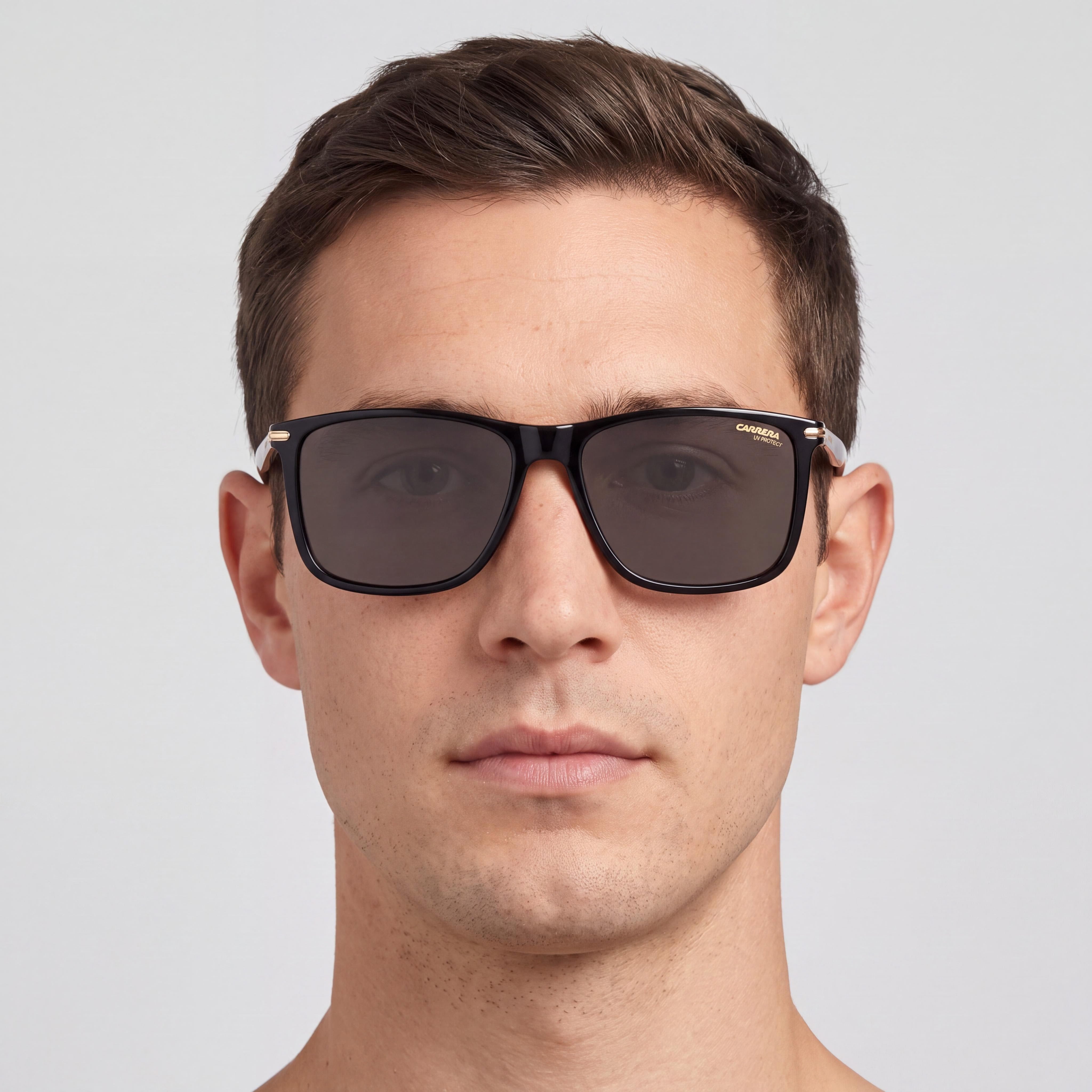 Carrera Ca 298/S/Us Gafas de Sol Rectangulares Plegables Flexibles de Nailon Negro No Polarizadas para Hombre 57mm, Photo 4
