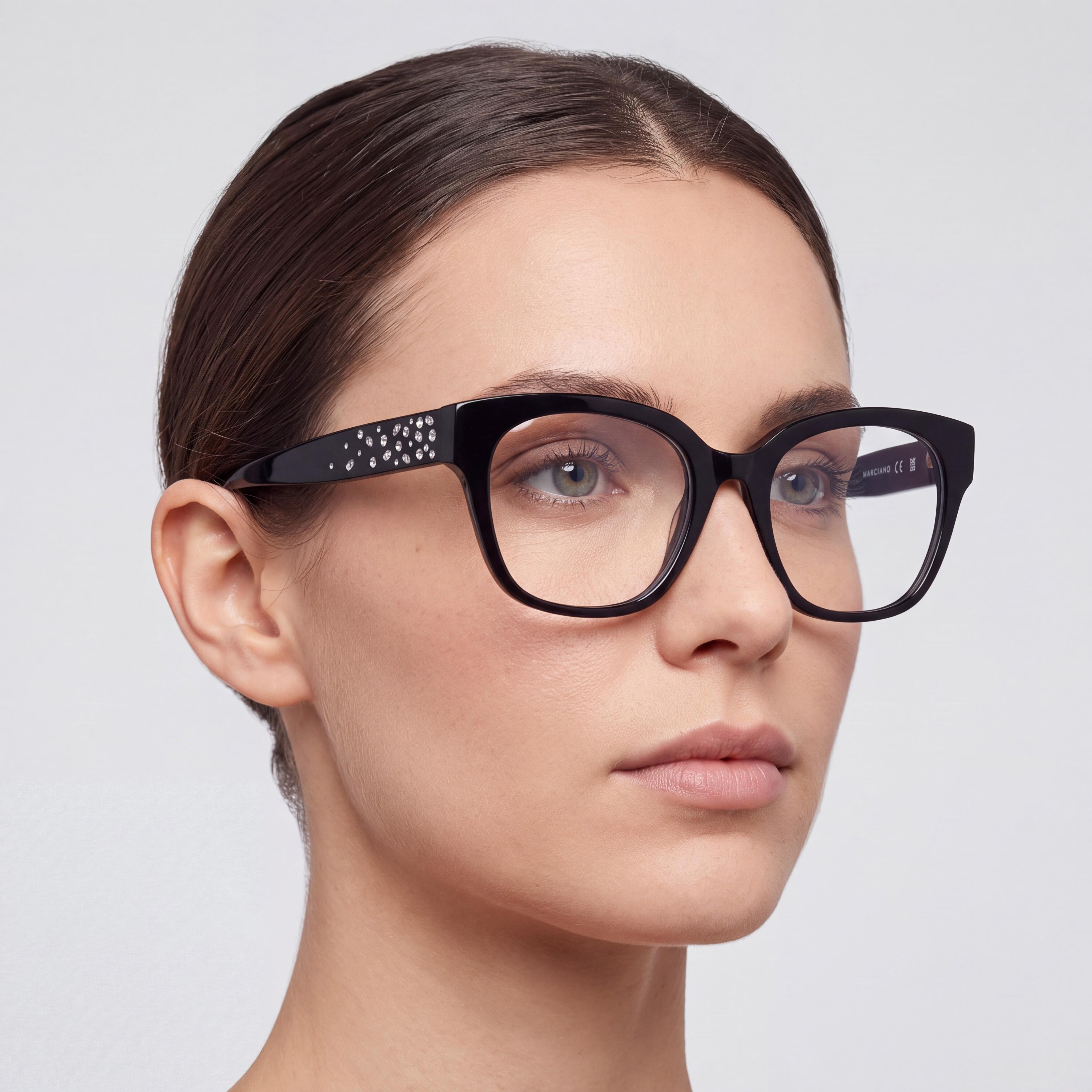 GUESS by Marciano Gm50017 Women's Shiny Black Plastic Eyewear 52/19/140, Photo 4