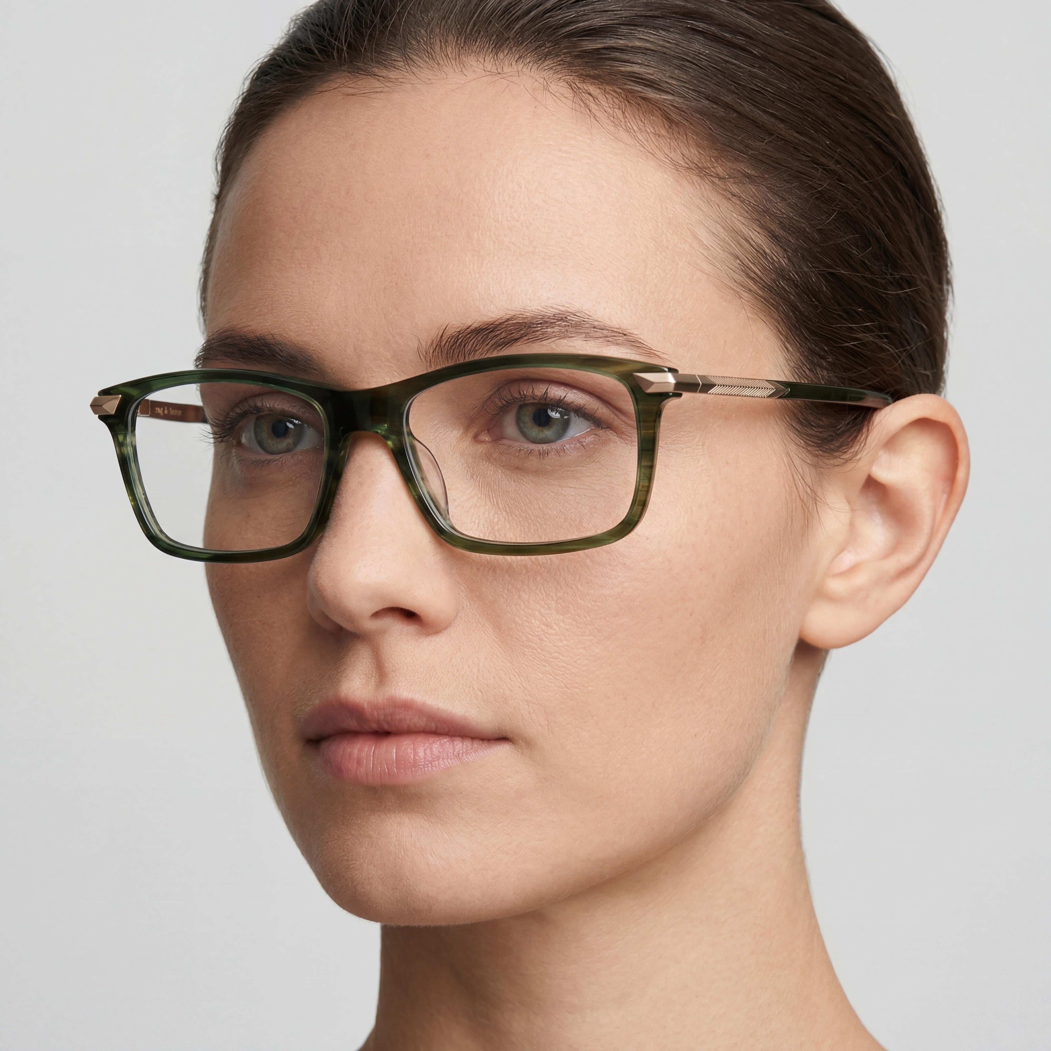 Rag & Bone Modern Women's Acetate Khaki Horn Non-Polarised Sunglasses 54mm, Photo 3