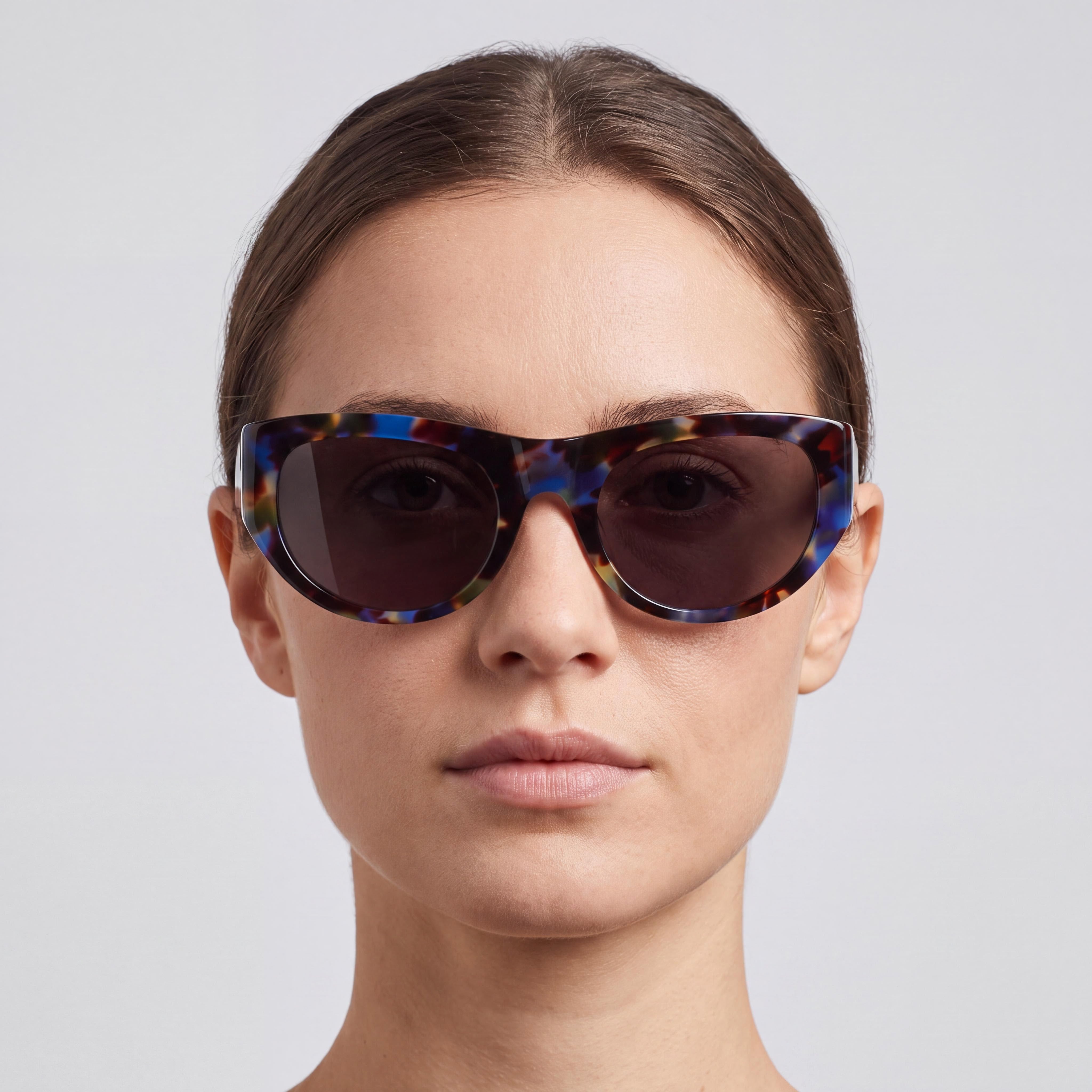 DKNY Women's Dk550s Blue Tortoise Plastic Frame and Lens Non-Polarized UV Protection Sunglasses 53mm, Photo 4