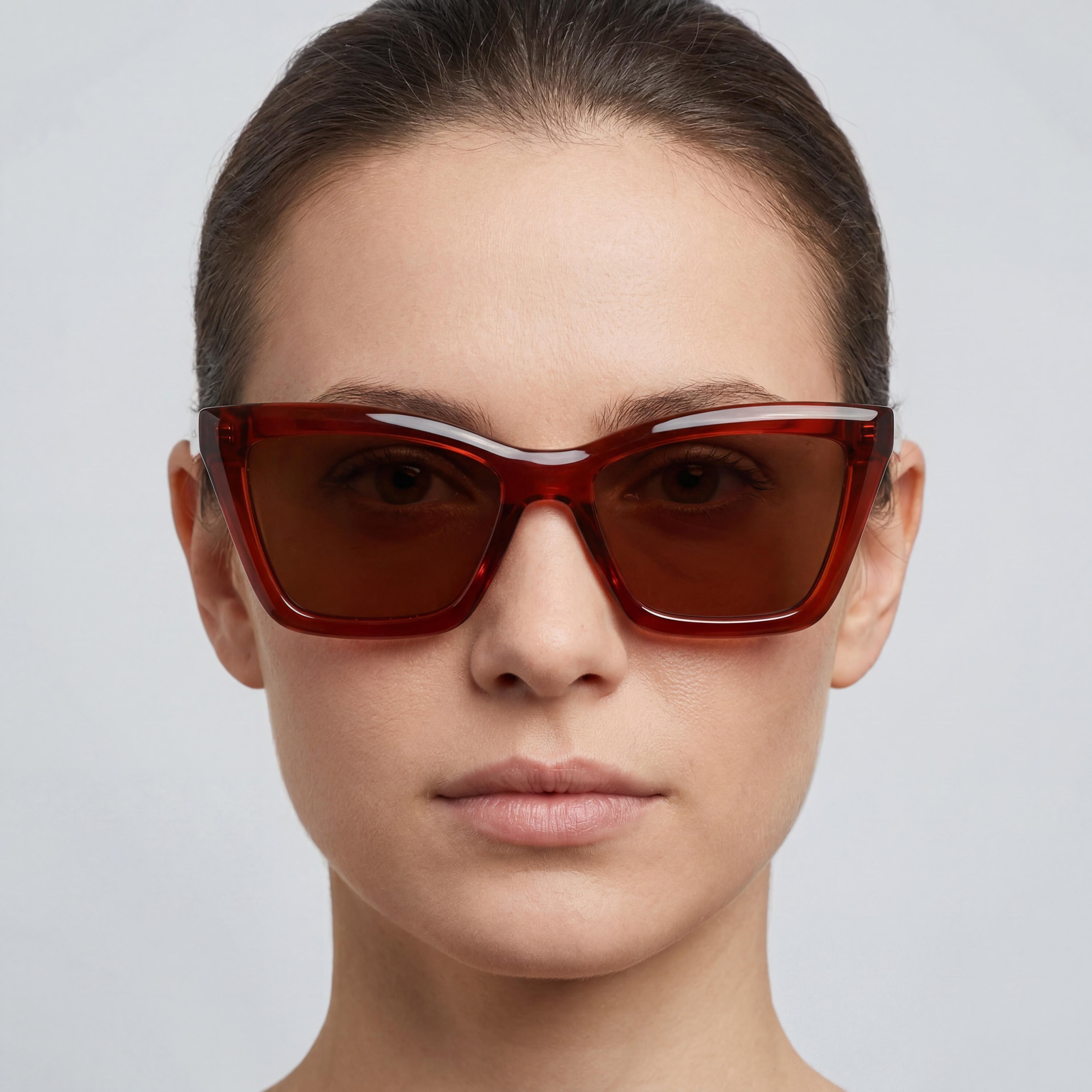 Gafas Ferragamo de acetato transparente color óxido, no polarizadas, protección UV 400, modelo Sf2039se para mujer, 53-17-145, Photo 5