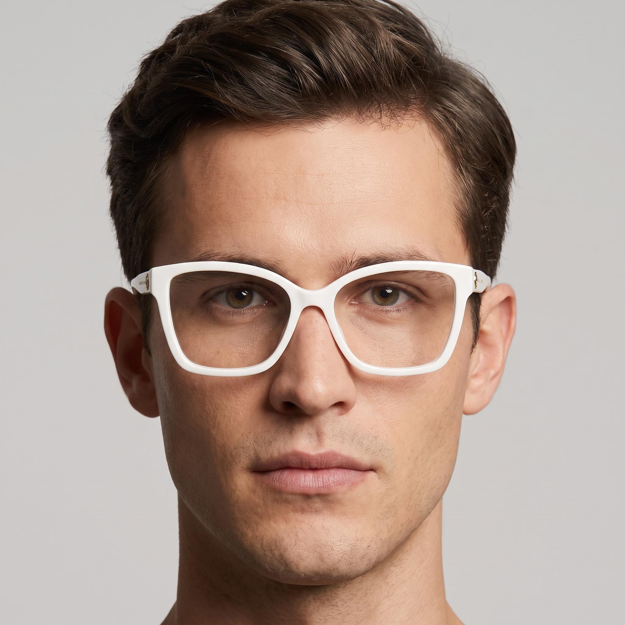Gafas de sol clásicas Marc Jacobs para hombre, montura de plástico blanco roto, lentes multicolores no polarizadas 54-17-140 mm, Photo 5