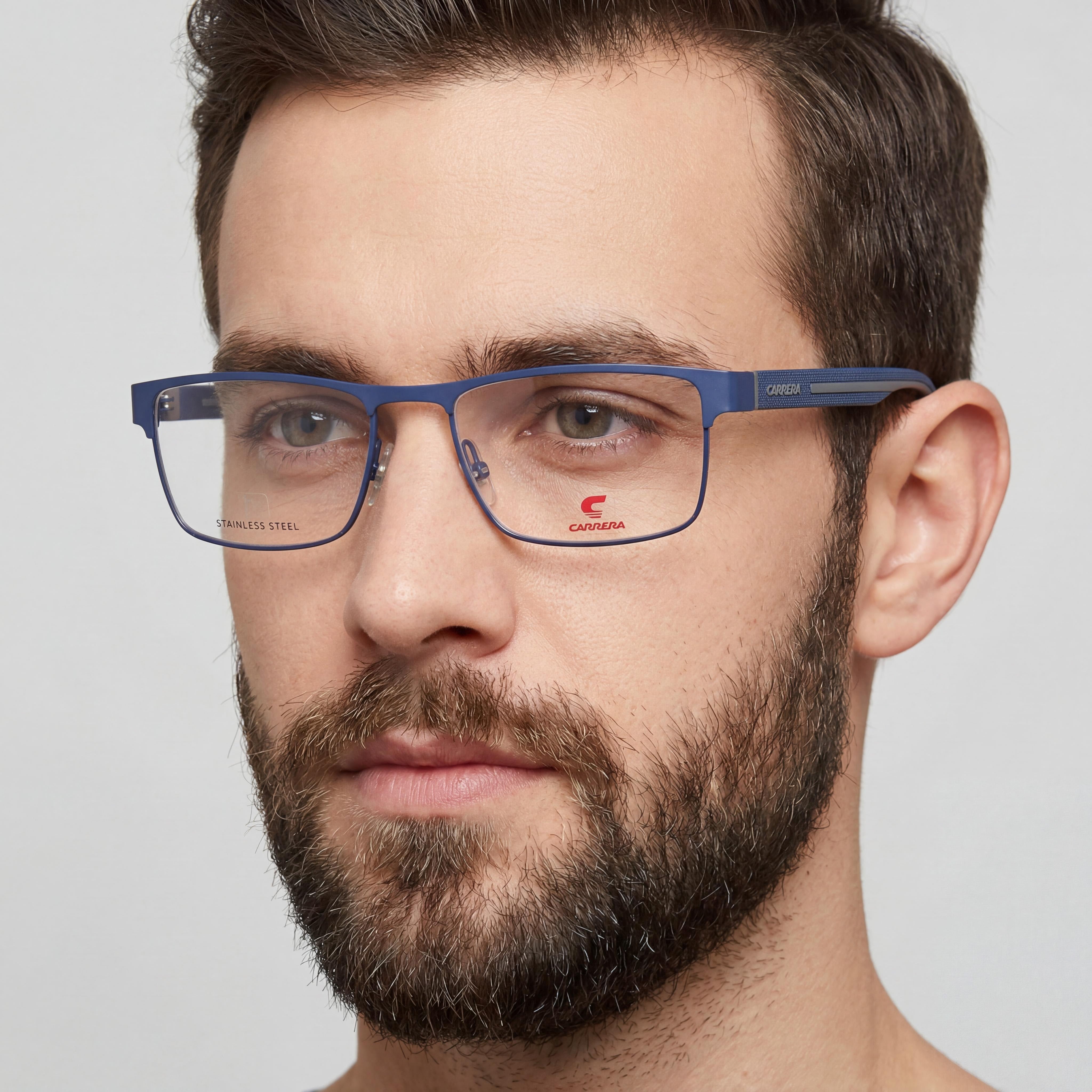 Carrera 8884 Gafas Metálicas para Hombre Azul Gris Mate 57mm, Photo 4
