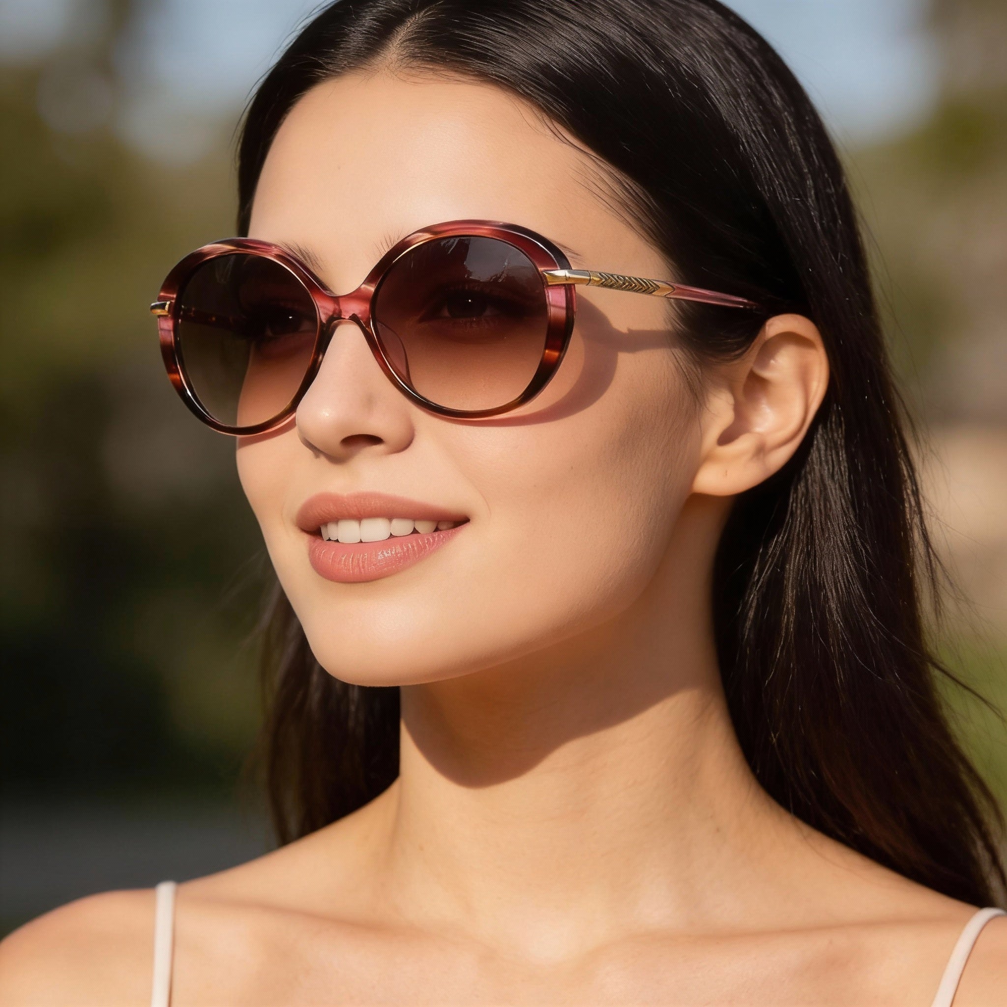 rag & bone Modern Heritage Women’s Acetate Pink Horn Brown Non-Polarized UV Protected 56mm Sunglasses, Photo 5