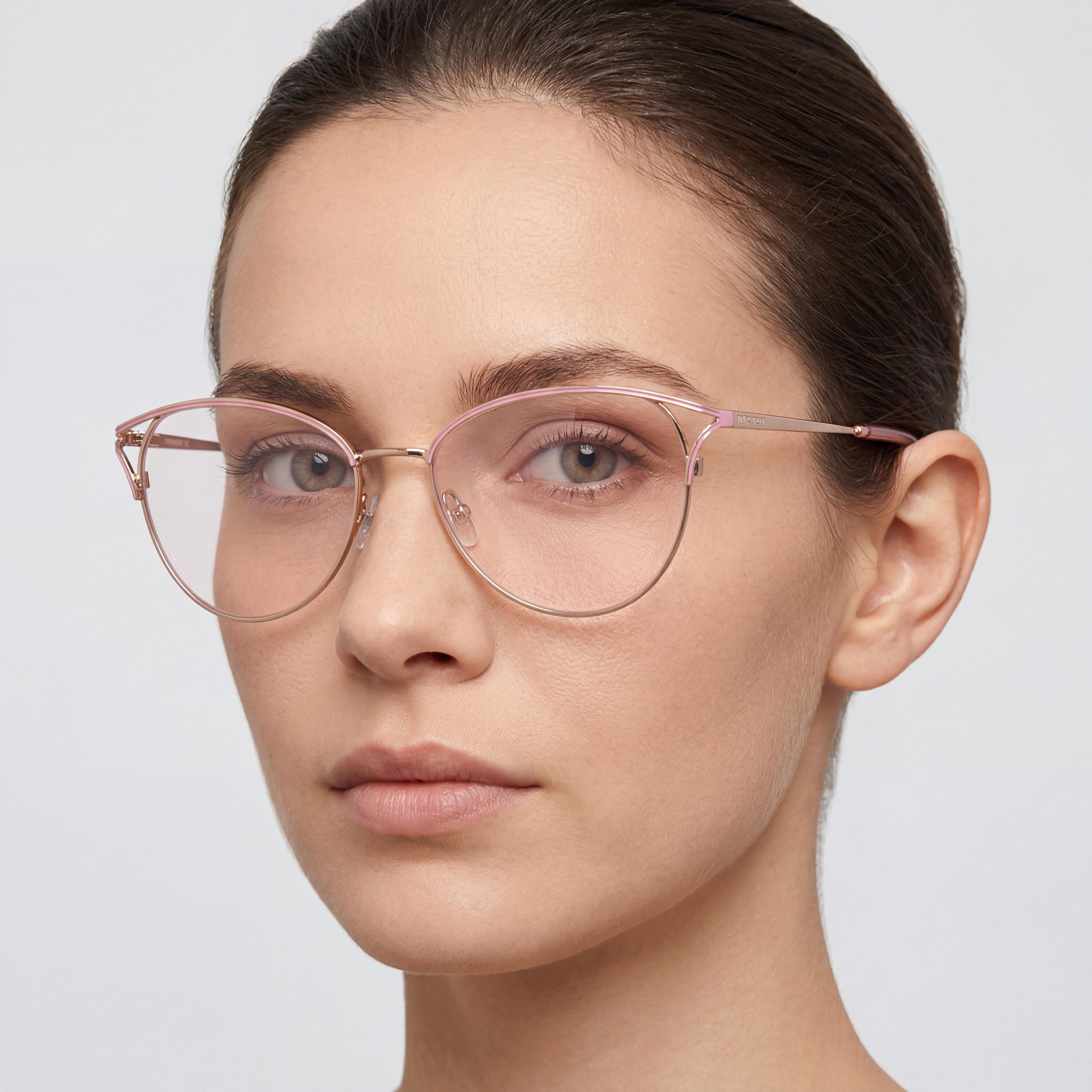 Fossil Fos 7141/G Women's Nude Stainless Steel Optical Frames, 52mm Lens Width, Prescription Ready, Photo 4