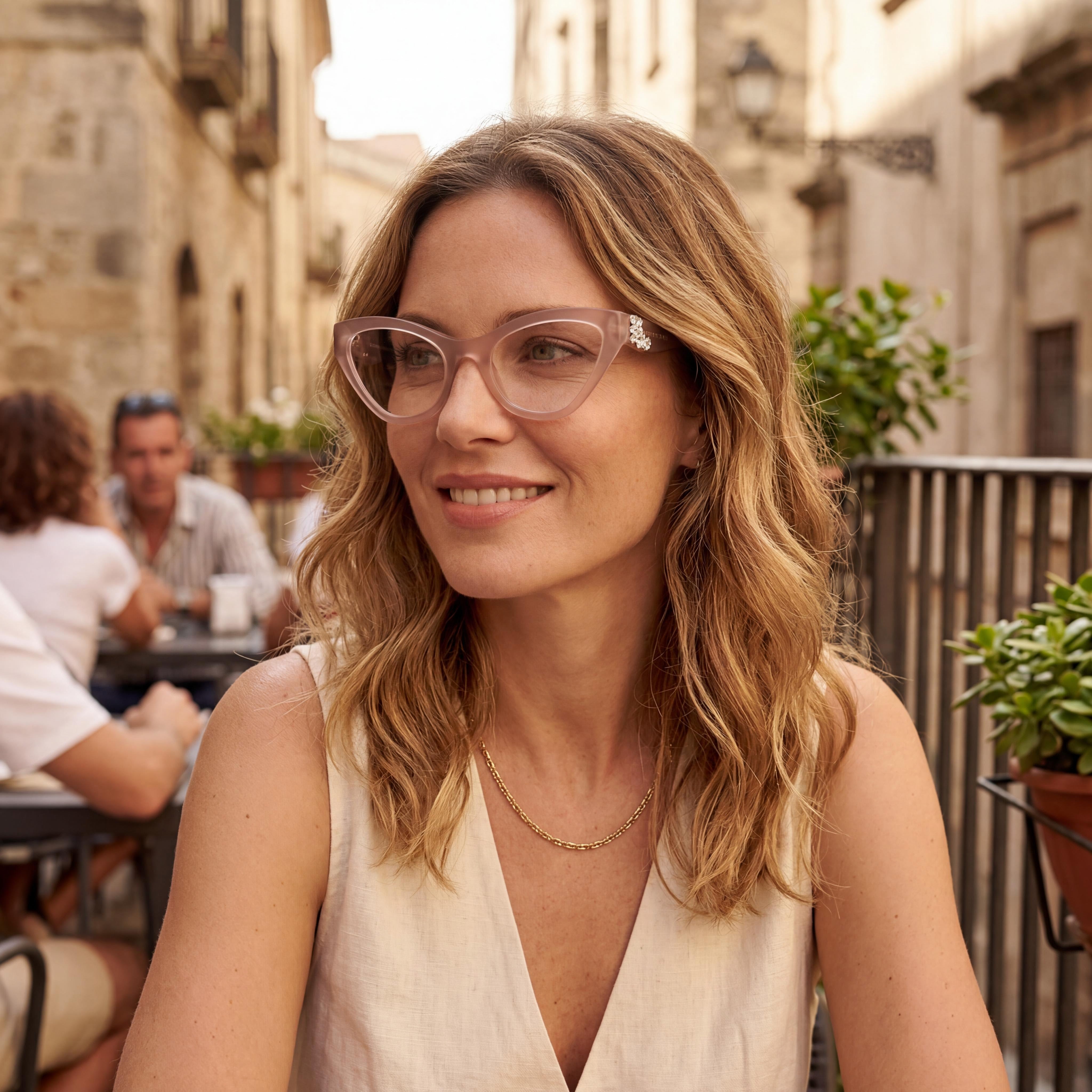 Gafas GUESS by Marciano Gm50038 de plástico brillante beige para mujer con lentes de policarbonato 53/21/140, Photo 6