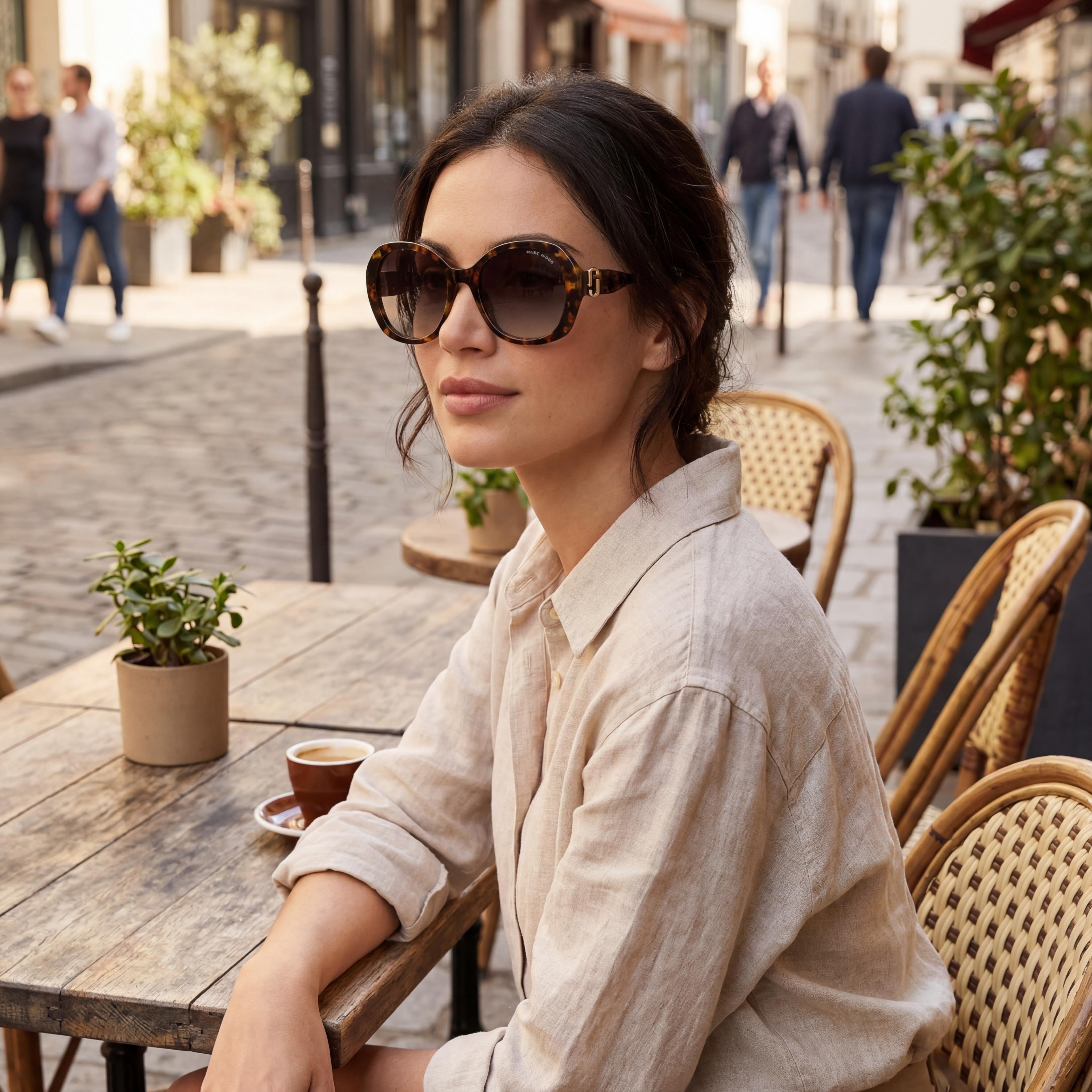 Marc Jacobs Marc 763/S Women's Red Havana Acetate UV Protection Sunglasses with Brown Lenses 55mm, Photo 4