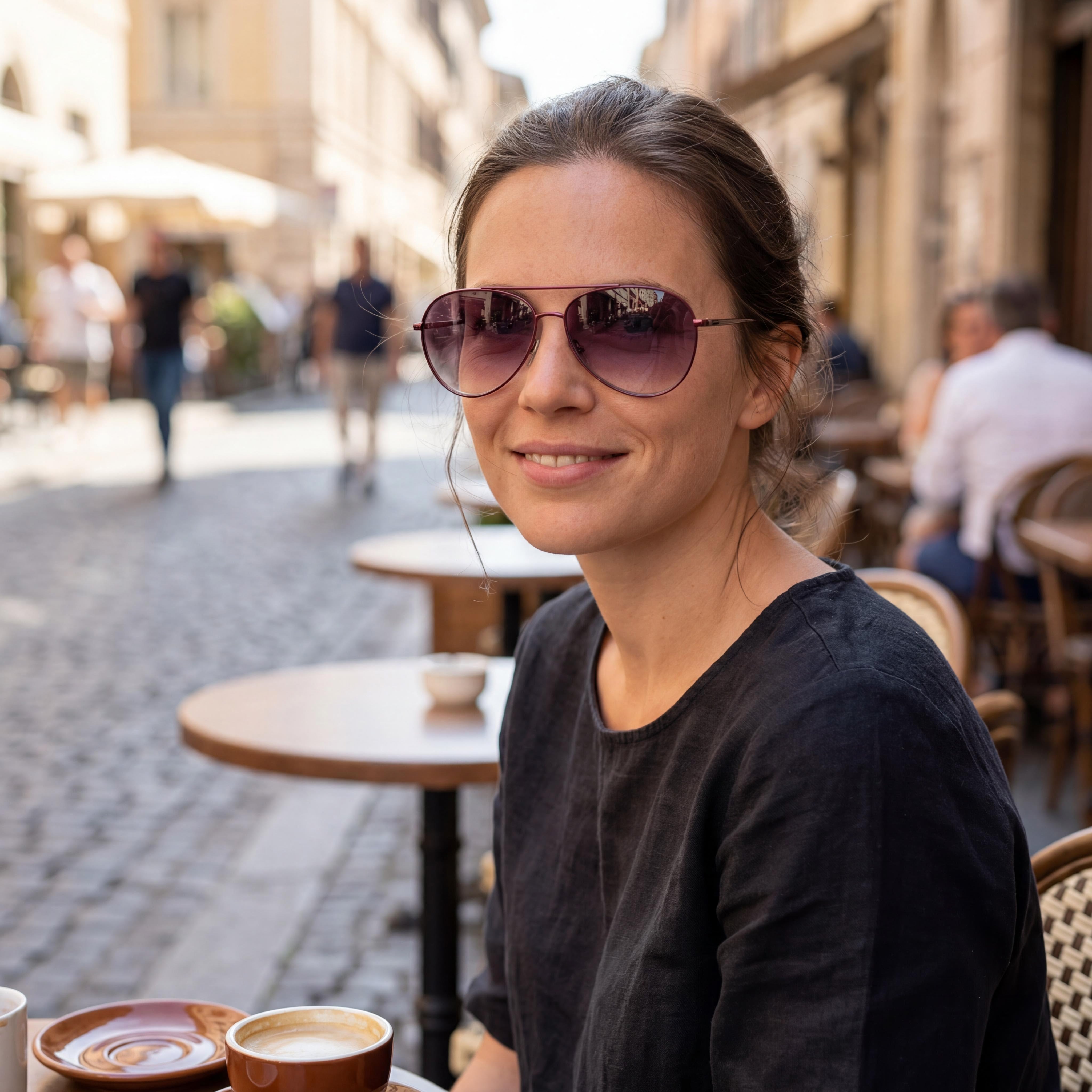 Gafas de sol Isabel Marant casual para mujer con montura metálica, rojo vino con espejo dorado en lentes sombreadas burdeos 60-14-145, Photo 6