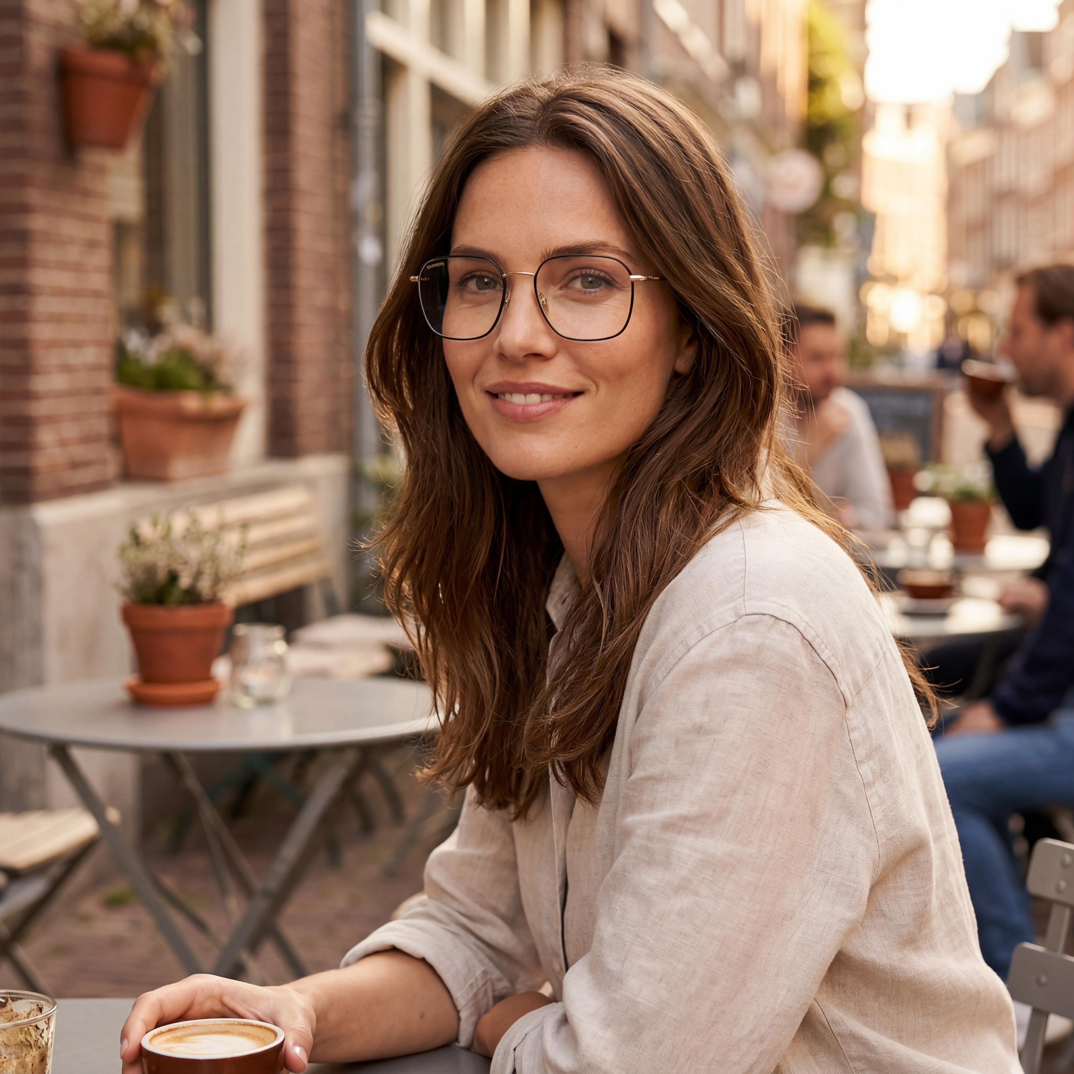 Carrera Modern Unisex Eyewear with Gold Alloy Steel Frame, Polycarbonate Lenses, and 53mm Lens Width, Photo 5