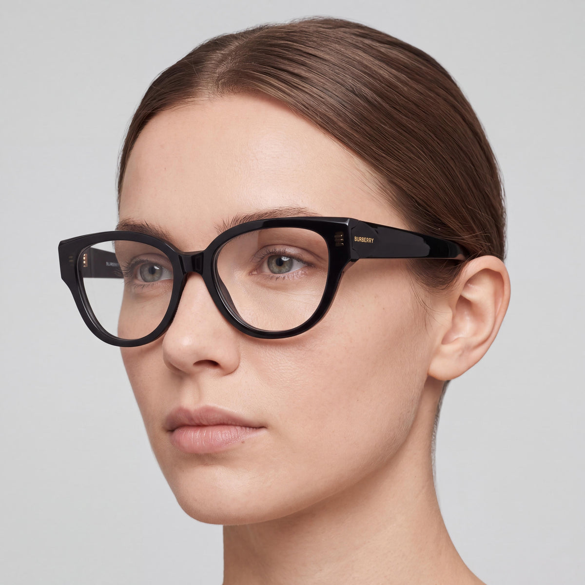BURBERRY Be 2421f Unisex Eyewear with Grey Frame and Brown Material, Clear Lenses, 53mm Lens Width, Photo 4