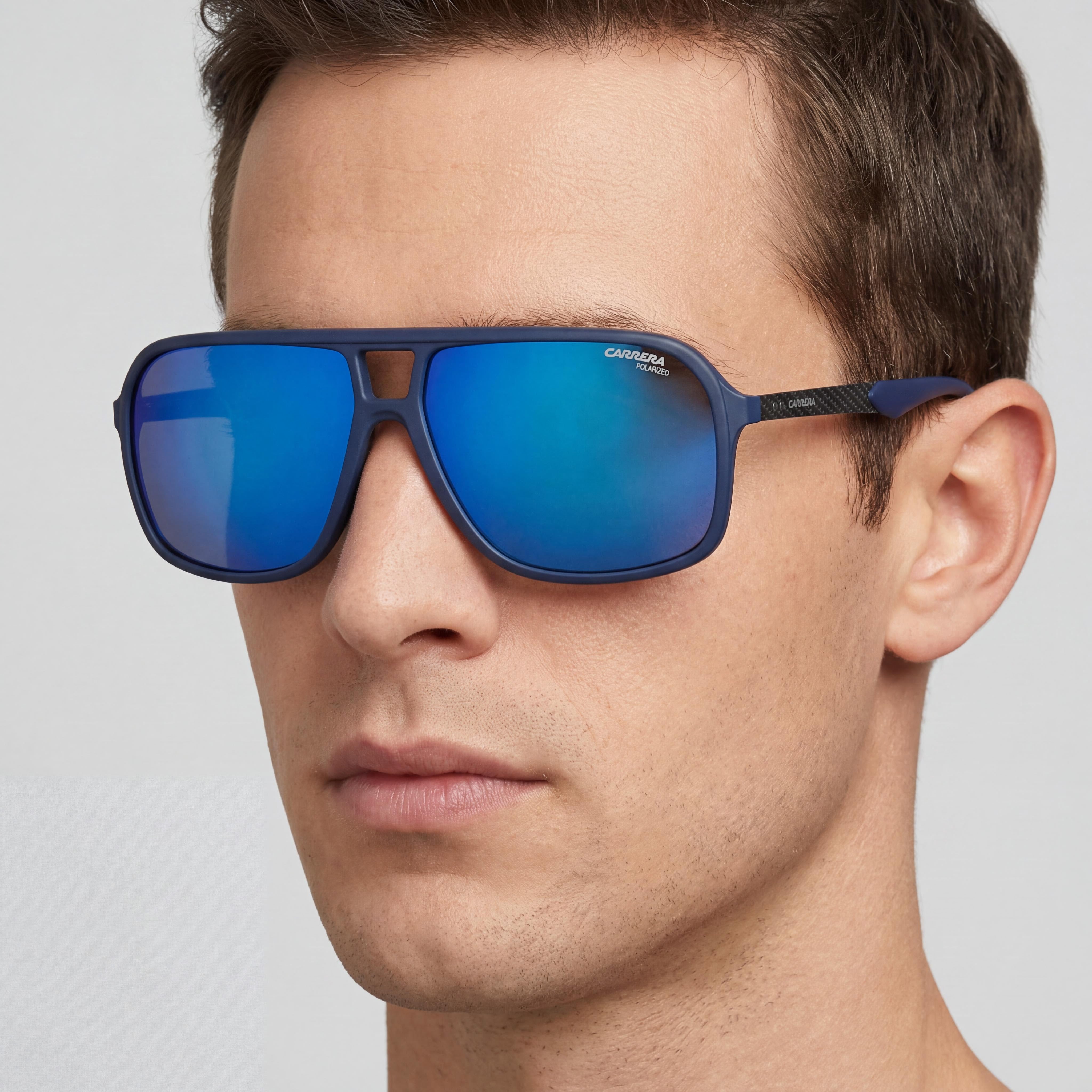 Carrera Men's Heritage Timeless Pilot Polyamide Sunglasses with Blue Sky Mirror UV Protected Lenses 61mm, Photo 5