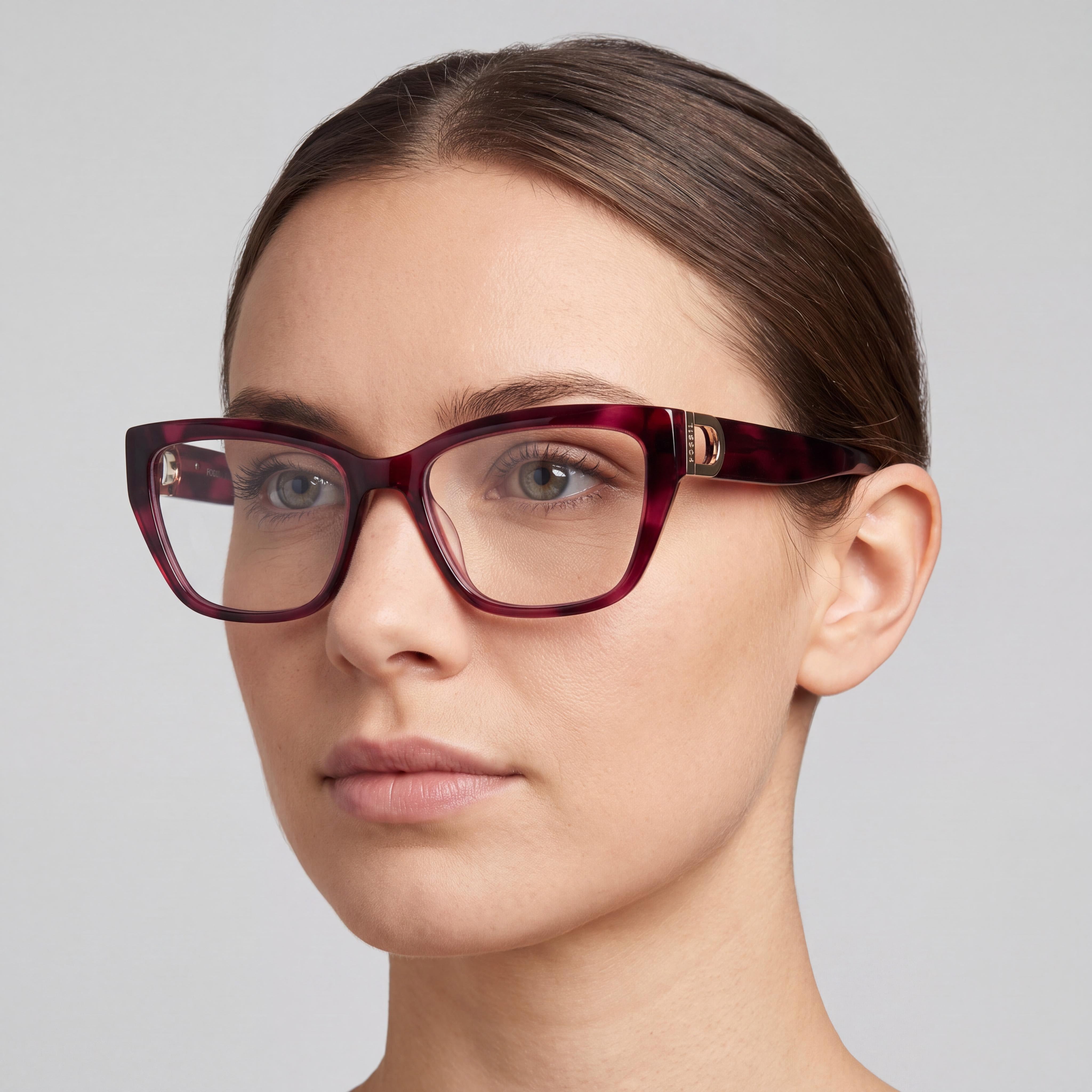 Gafas Fossil Fos 7172 de mujer ECO ACETATE Habana Roja con lentes de policarbonato multicolor no polarizadas de 54 mm, Photo 4