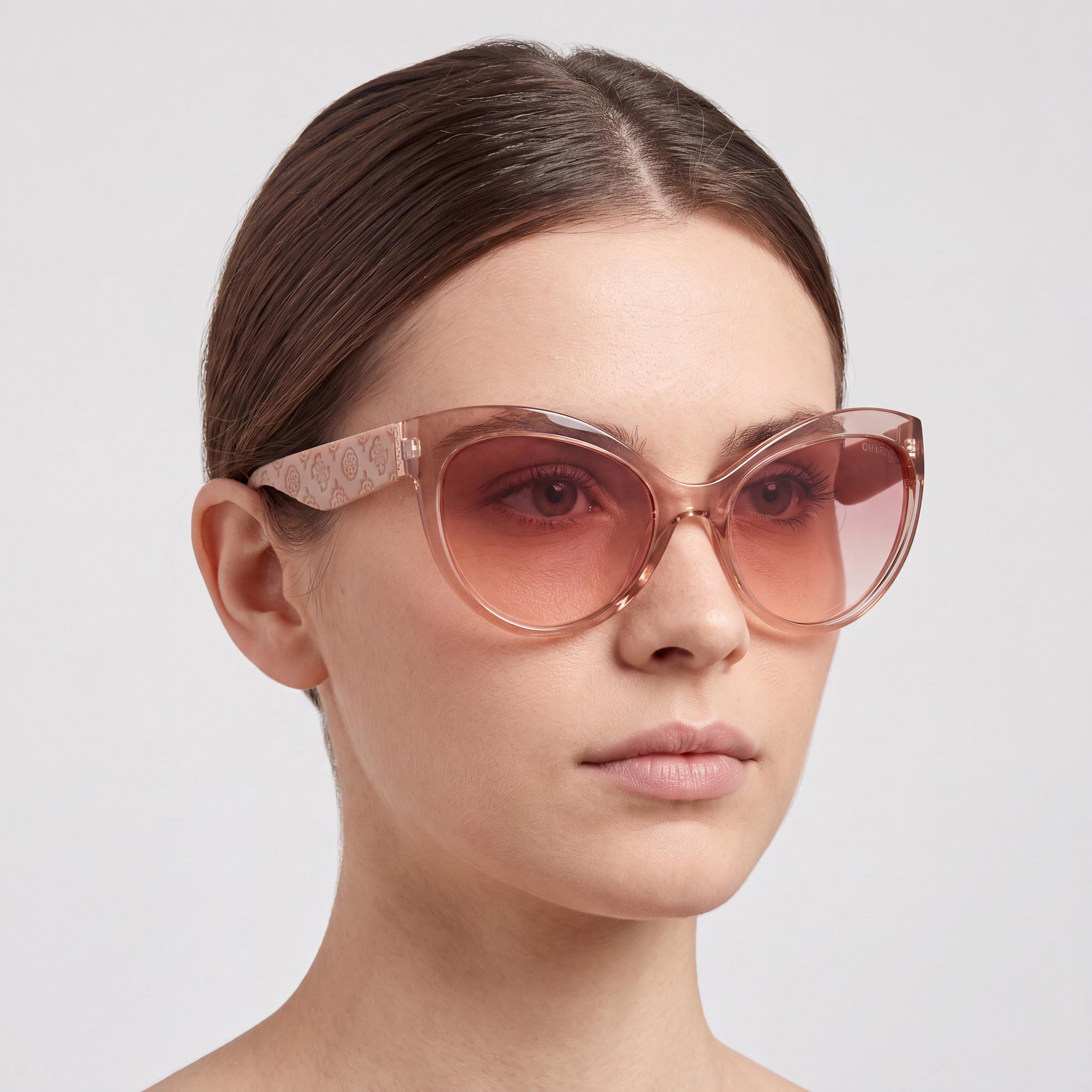 GUESS Women's Juliette Butterfly Plastic Sunglasses Beige Brown Lens 100% UV Protection 61mm, Photo 5