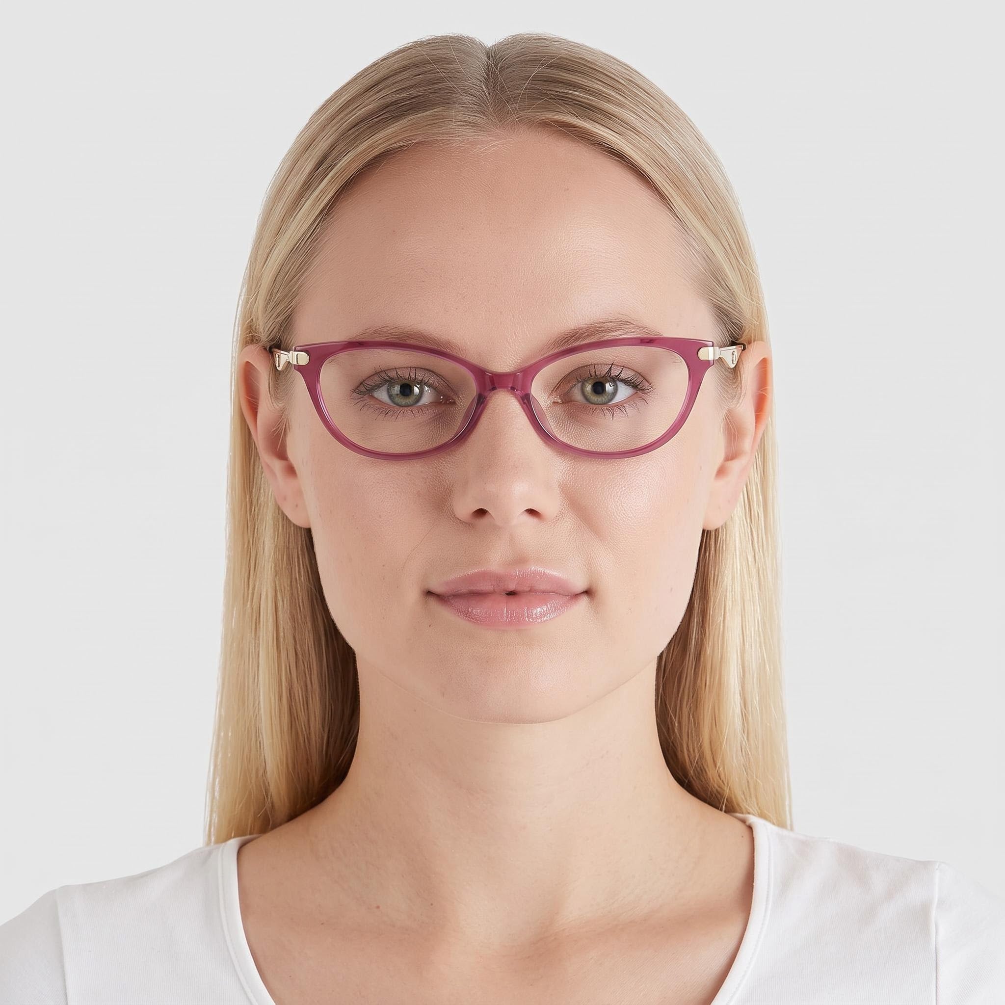 COACH Hc6245u Universal Fit Women's Transparent Burgundy Plastic Frame Eyeglasses with Polycarbonate Lens 53mm, Photo 4