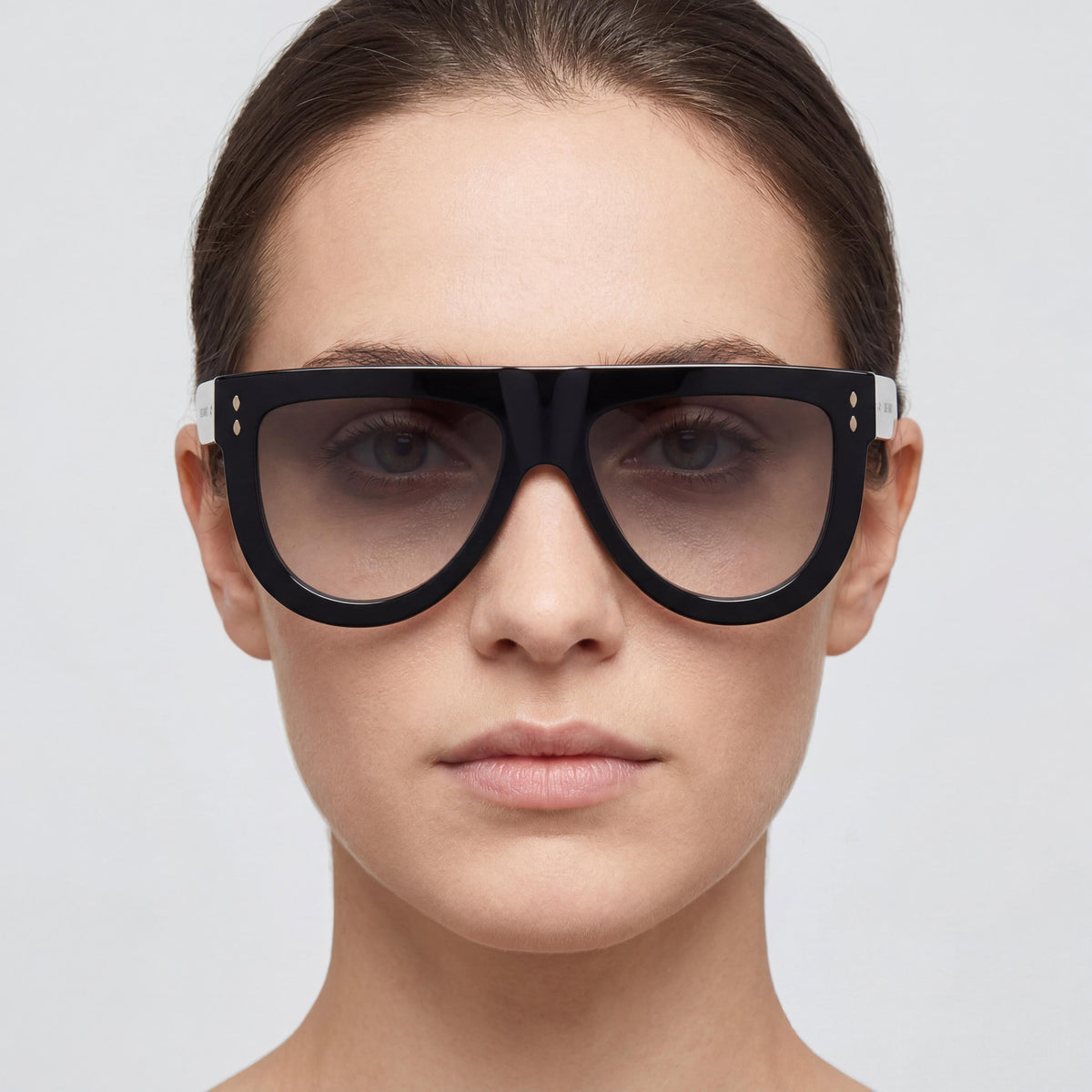 Gafas de sol modernas para mujer Isabel Marant Negras Acetato Protección UV Cristales Grises Degradados 57mm, Photo 5