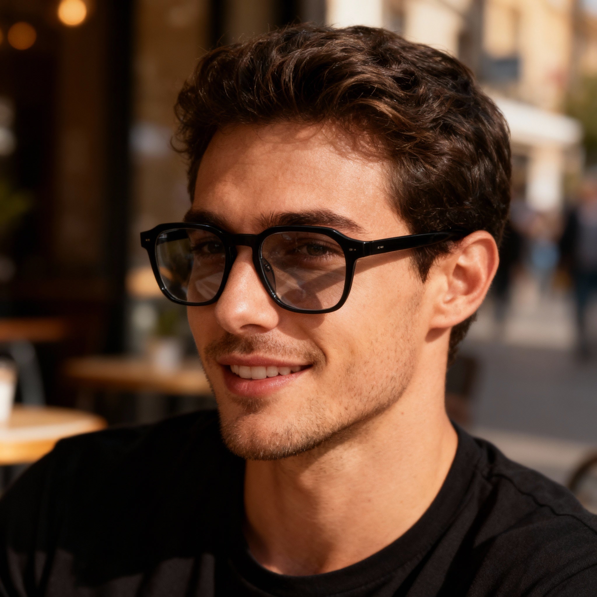 MCALLISTER Mc4535 Men's Black Metal Full Rim Polarized Polycarbonate Clear Lens Eyeglasses 48-21-140, Photo 6