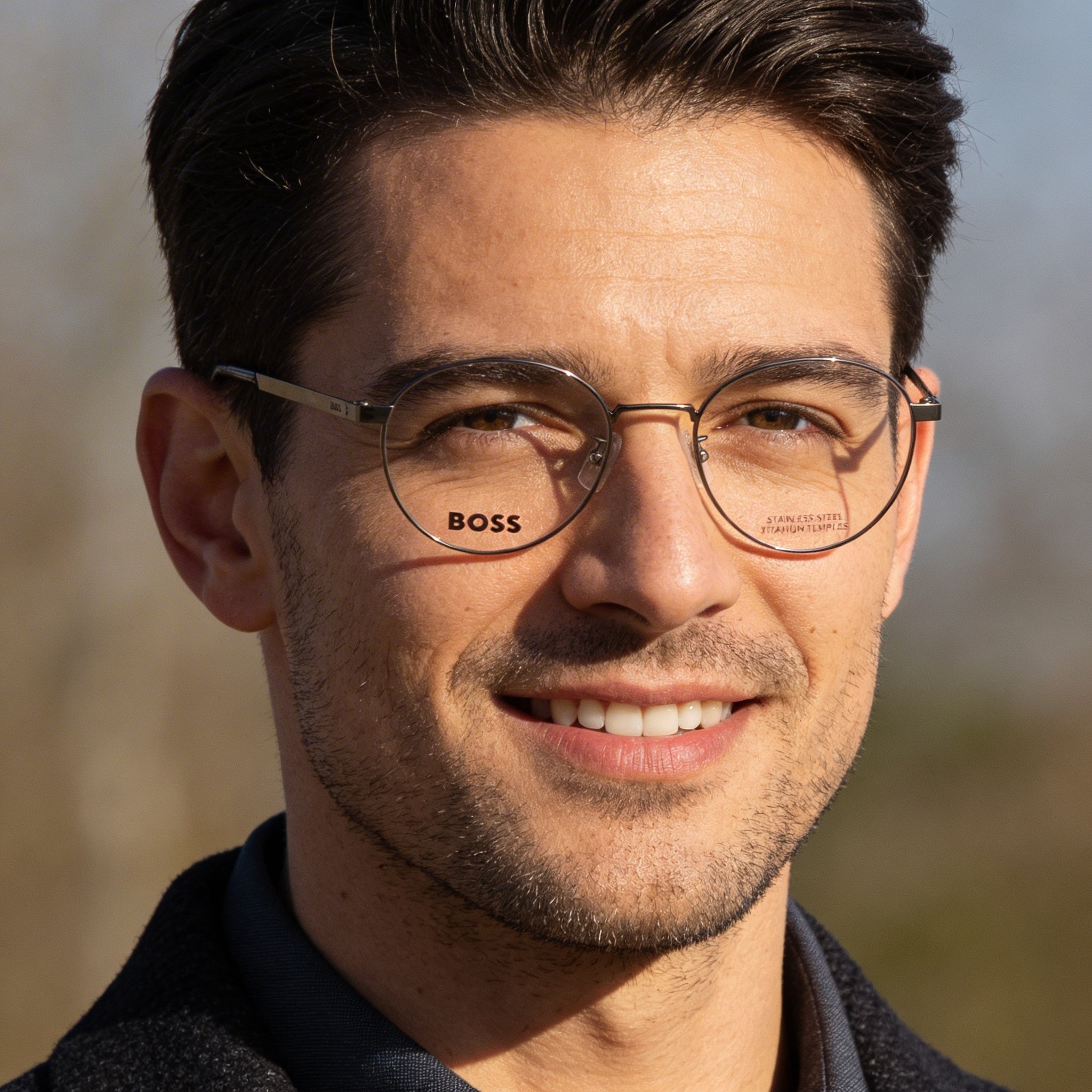 Hugo Boss Panthos 1475/f Men's Alloy Steel Frame Prescription Eyeglasses Dark Ruthenium 52mm, Photo 5