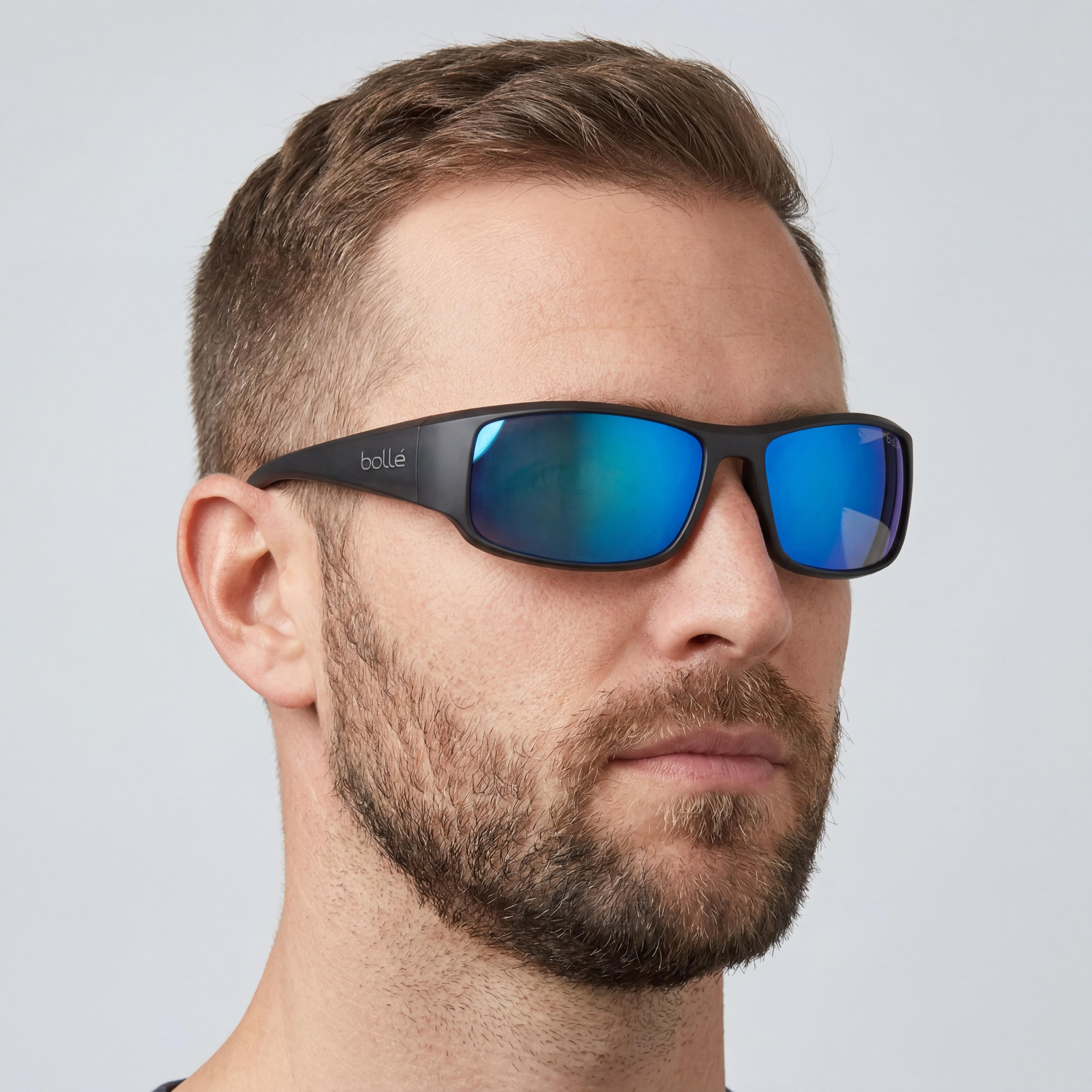 bollé Classic Unisex Black Crystal Matte Nylon Volt+ Offshore Polarized UV Protected Sunglasses 63mm, Photo 4