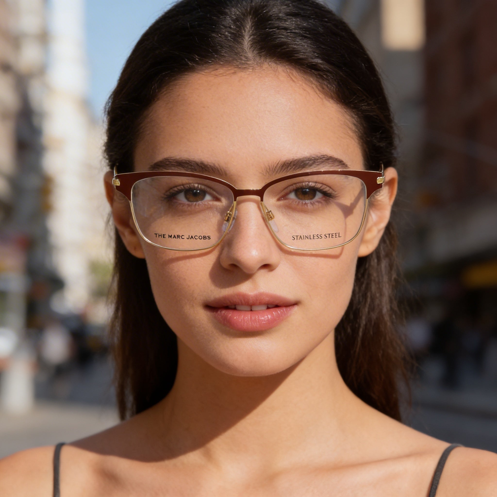 Marc Jacobs Marc 535 Women's Modern Style Sunglasses with Peach Metal Frame and Polycarbonate Lenses 54mm, Photo 4
