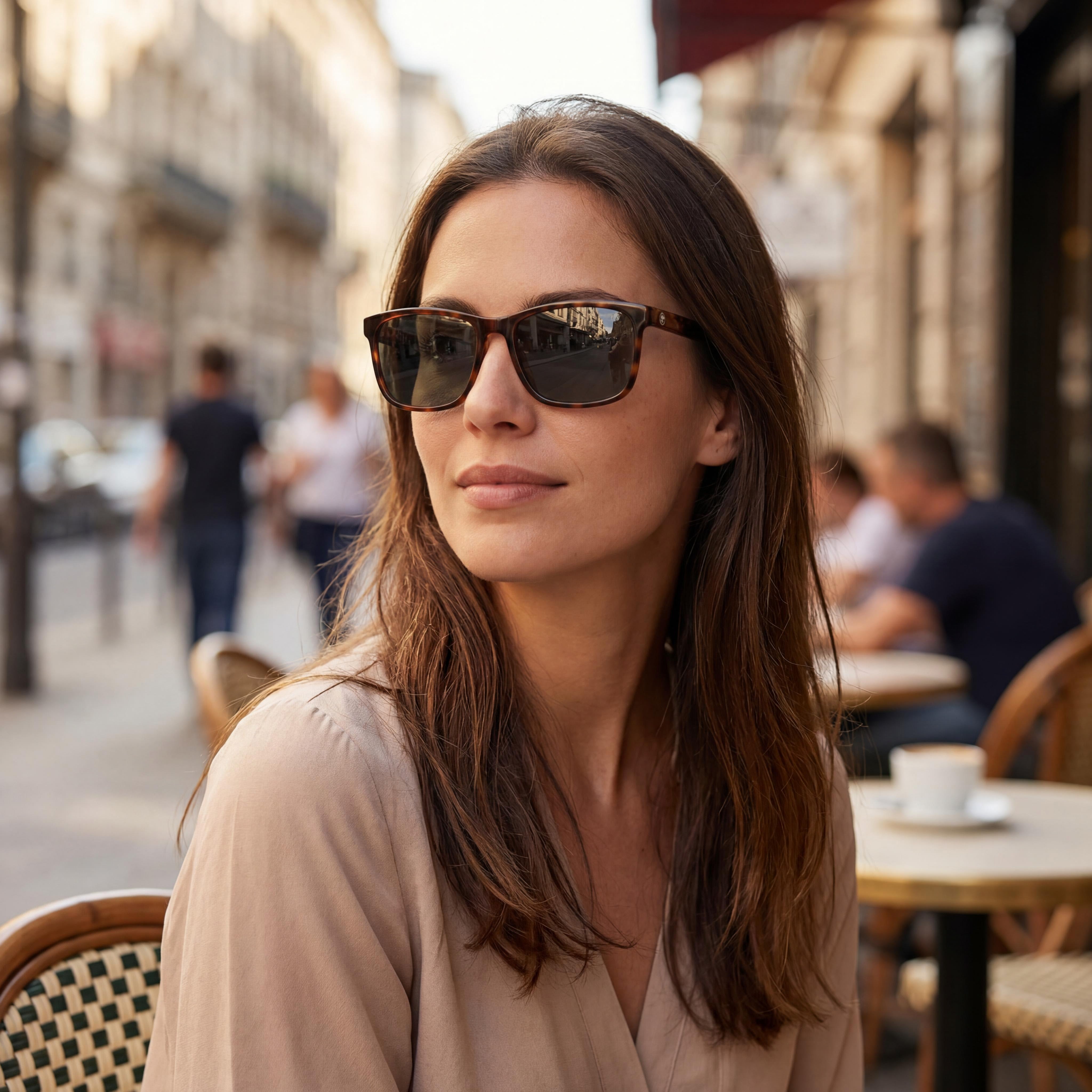 BMW Bw0053-h Women's Sunglasses with Havana Acetate Frame and Dark Havana Lenses, 55mm, UV Protected, Photo 5