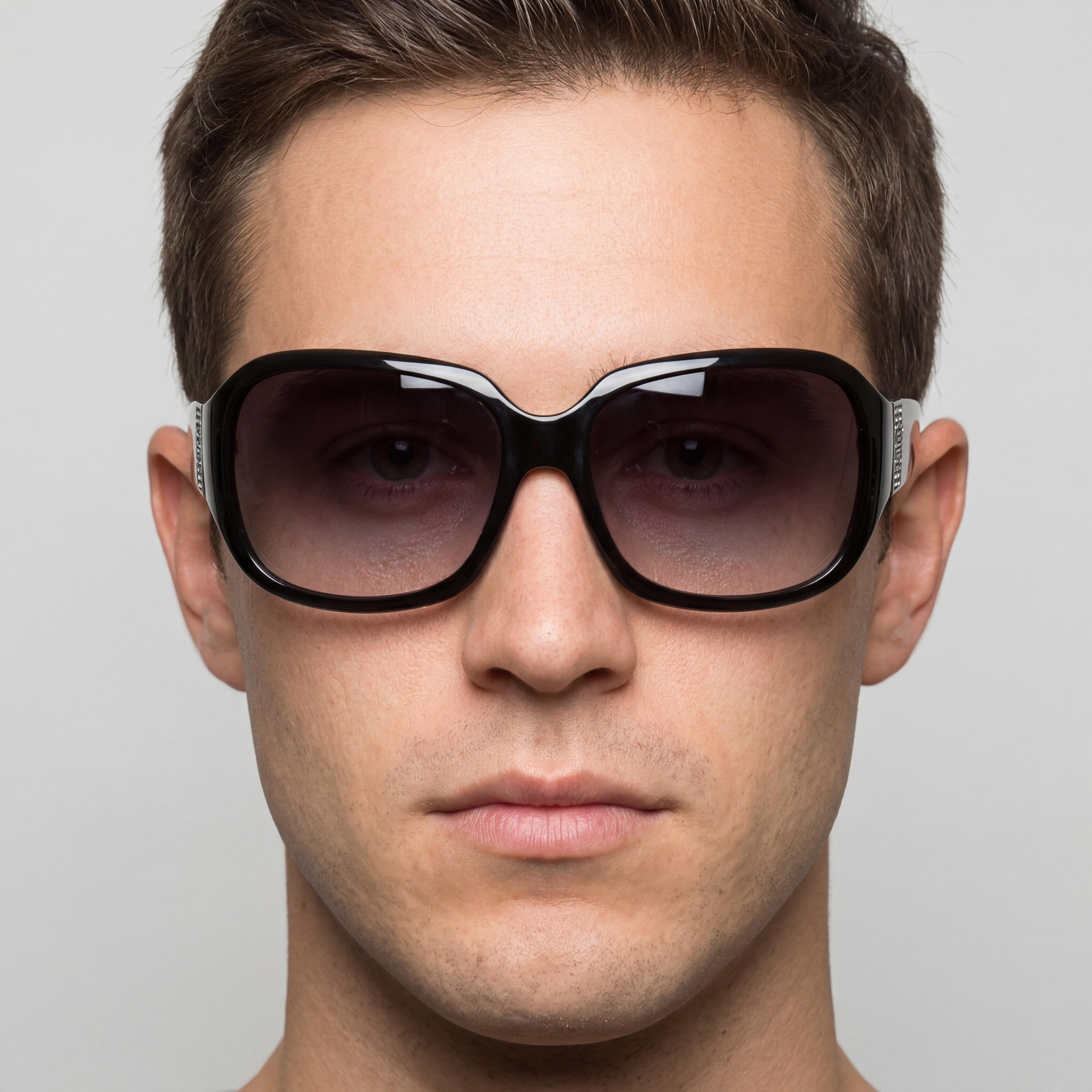 BOSS Audio Systems BOSS 1437 Men's Square Full Rim Acetate Black Horn Frame Polycarbonate Lens 53mm Eyewear, Photo 3