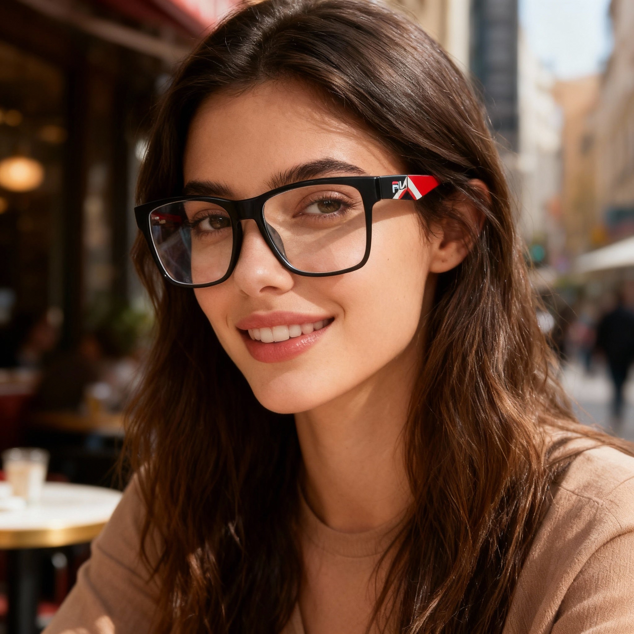 Fila Vfi115v Unisex Acetate & Metal Frame Optical Eyeglasses with Polycarbonate Non-Polarised Lenses 54mm, Photo 5