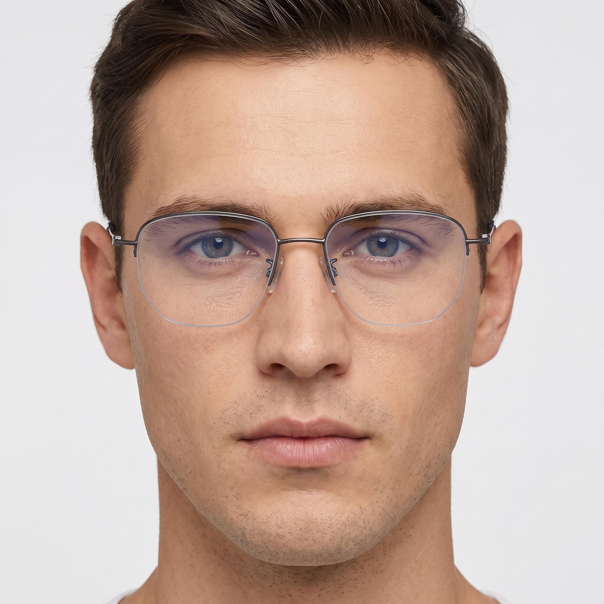 Hugo Boss Modern Men's Alloy Steel Non-polarized Eyeglasses Matte Dark Ruthenium 54mm, Photo 4