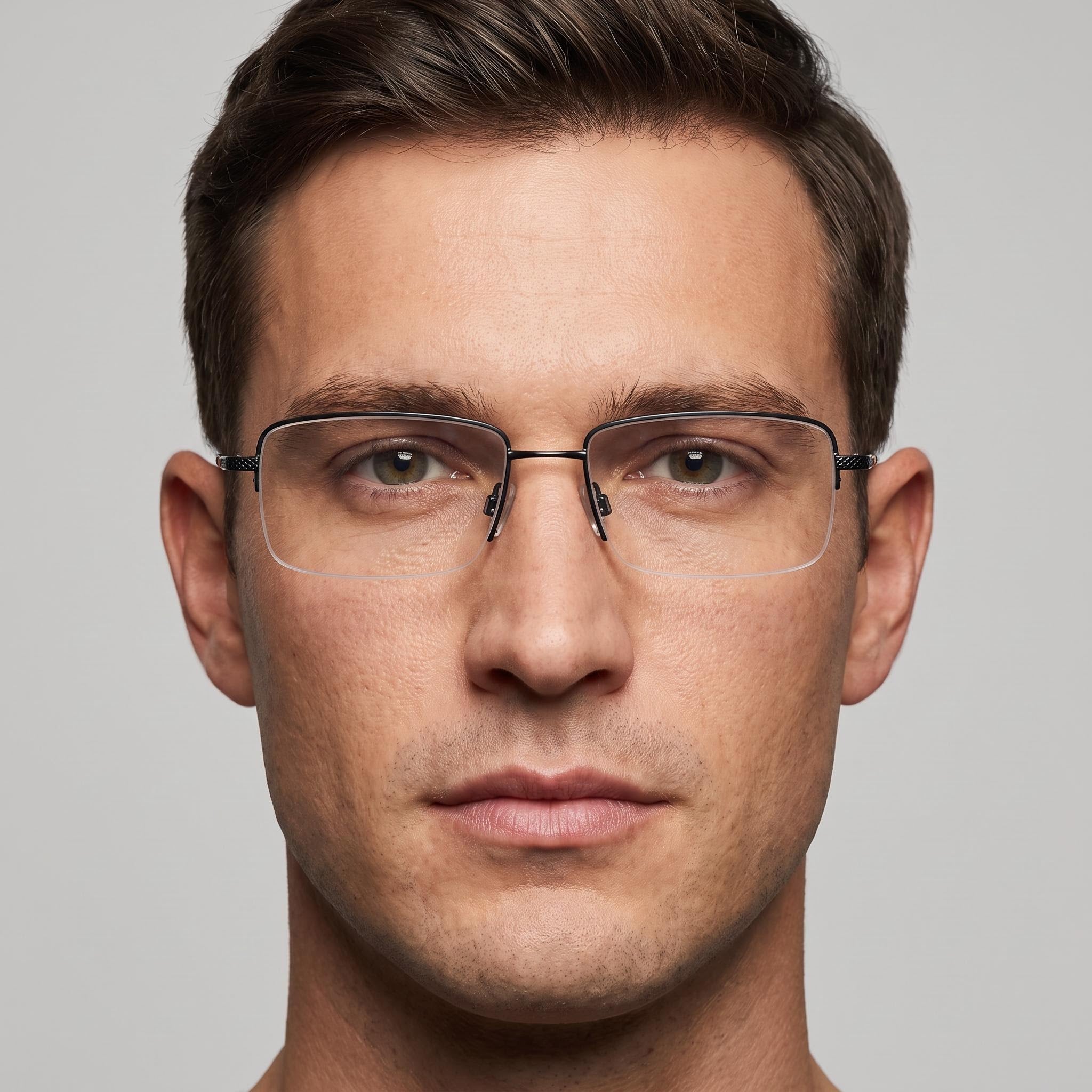 Flexon H6073 Men's Eyeglasses with Satin Navy Frame and Multicoloured Composite Lenses 2-18-150, Photo 4