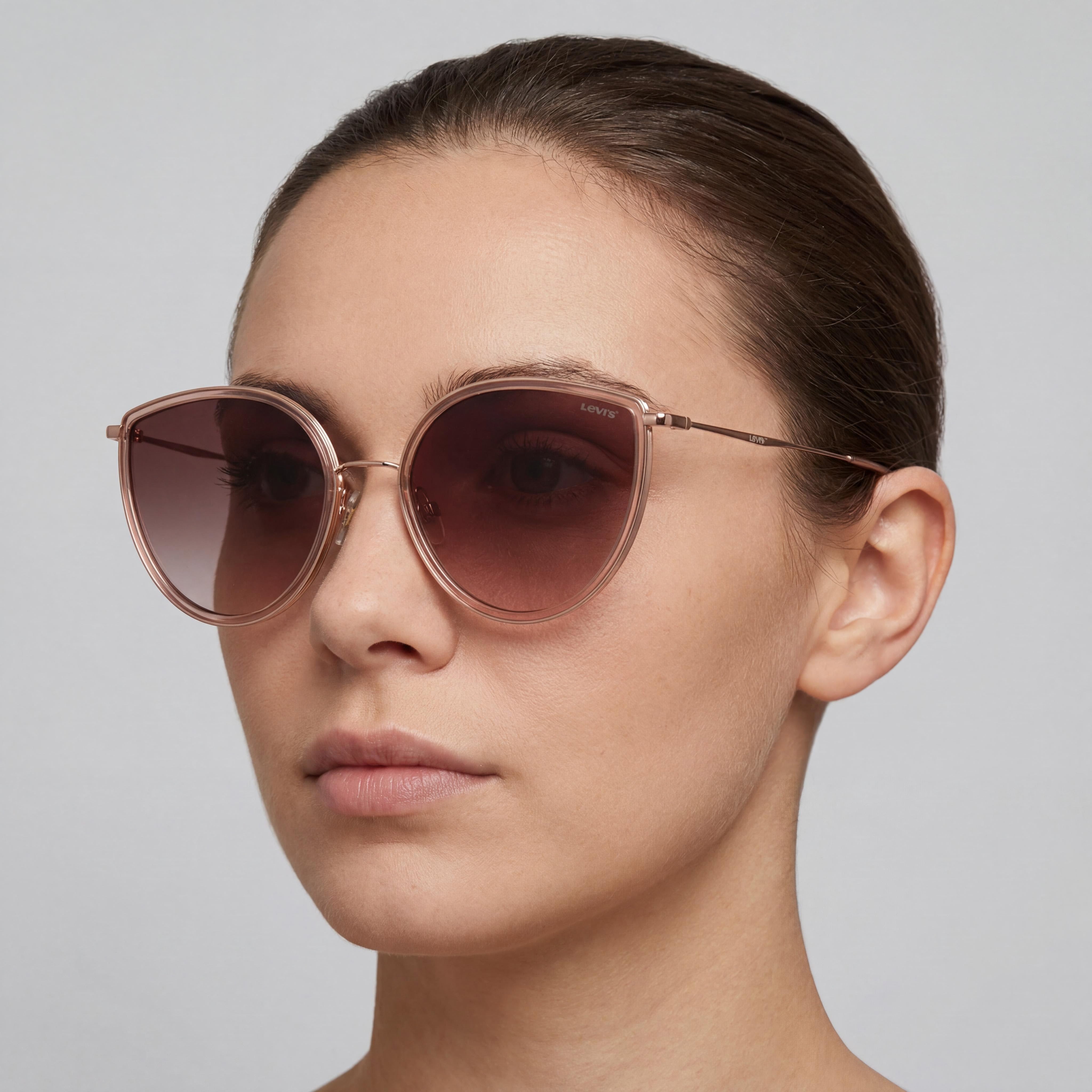 Gafas de sol Levi's Lv 5011/S de acero inoxidable rosa para mujer, lentes rosas de doble tono, protección UV, 56 mm, Photo 4