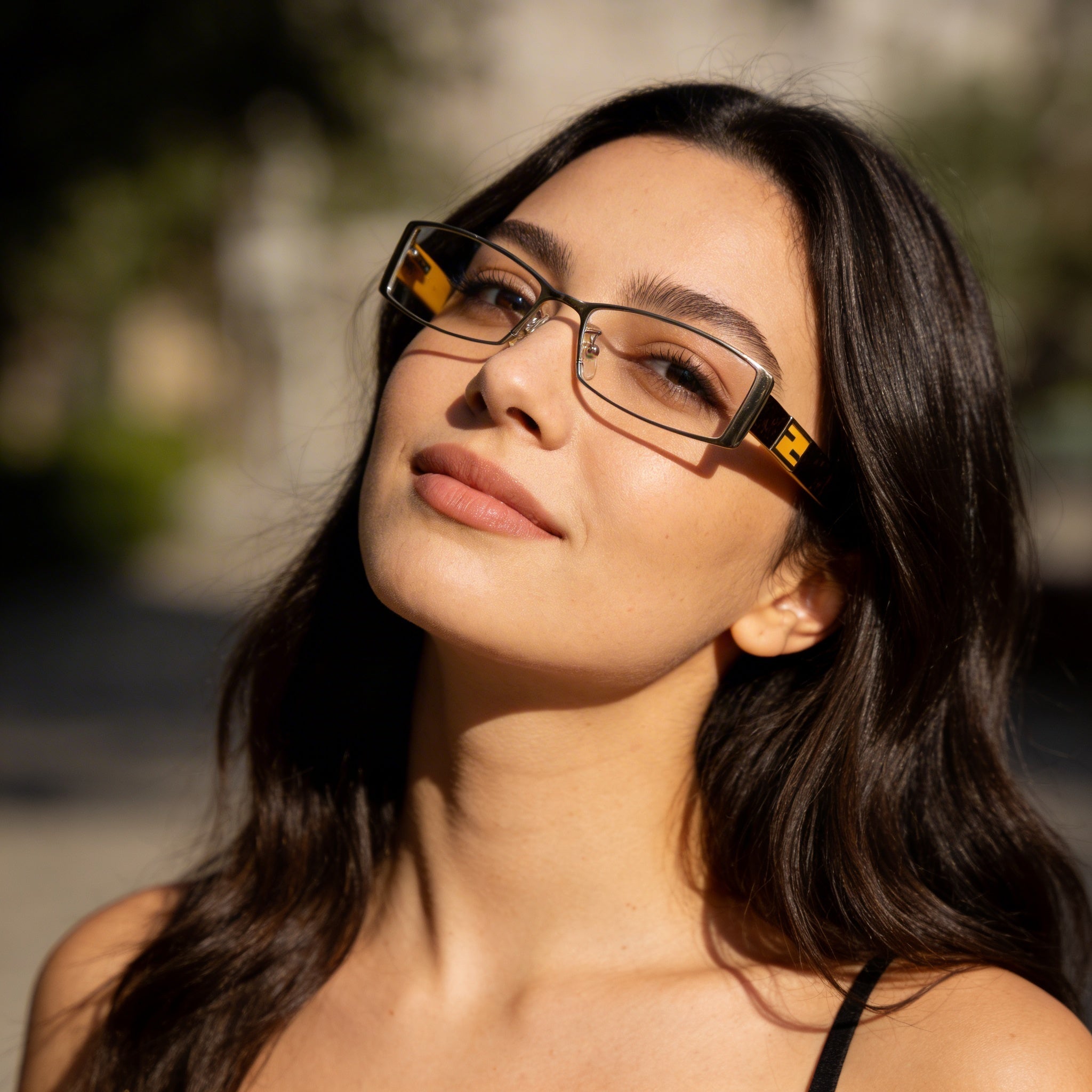 Fendi Women's Eyeglasses with Gold Composite Frame and Plastic Non- Lenses, 52mm, Photo 4