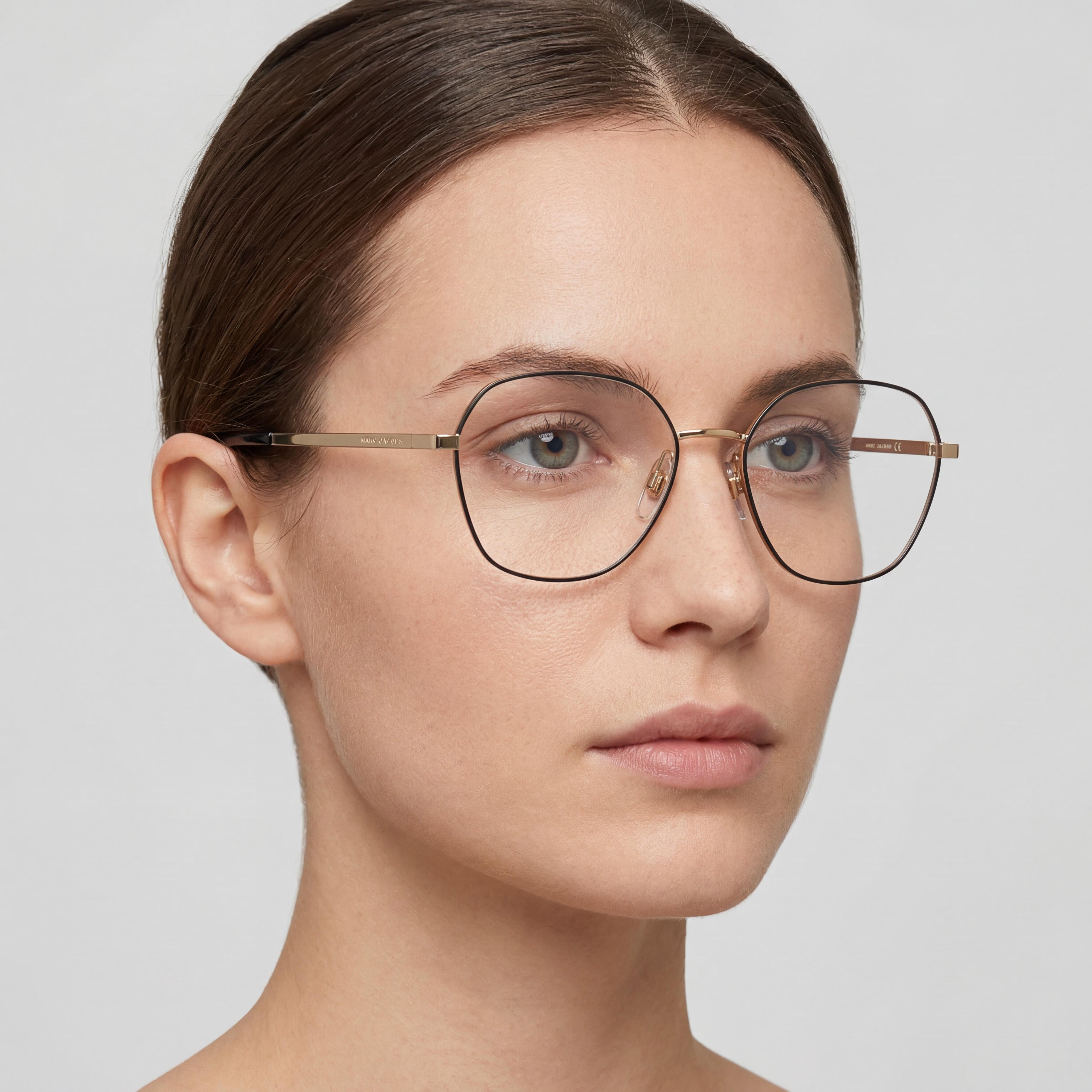 Marc Jacobs Marc 476/G/N Women's Metal Eyeglasses Frame in Black Gold, 54mm Lens Width, 18mm Bridge, 140mm Temple Length, Photo 5