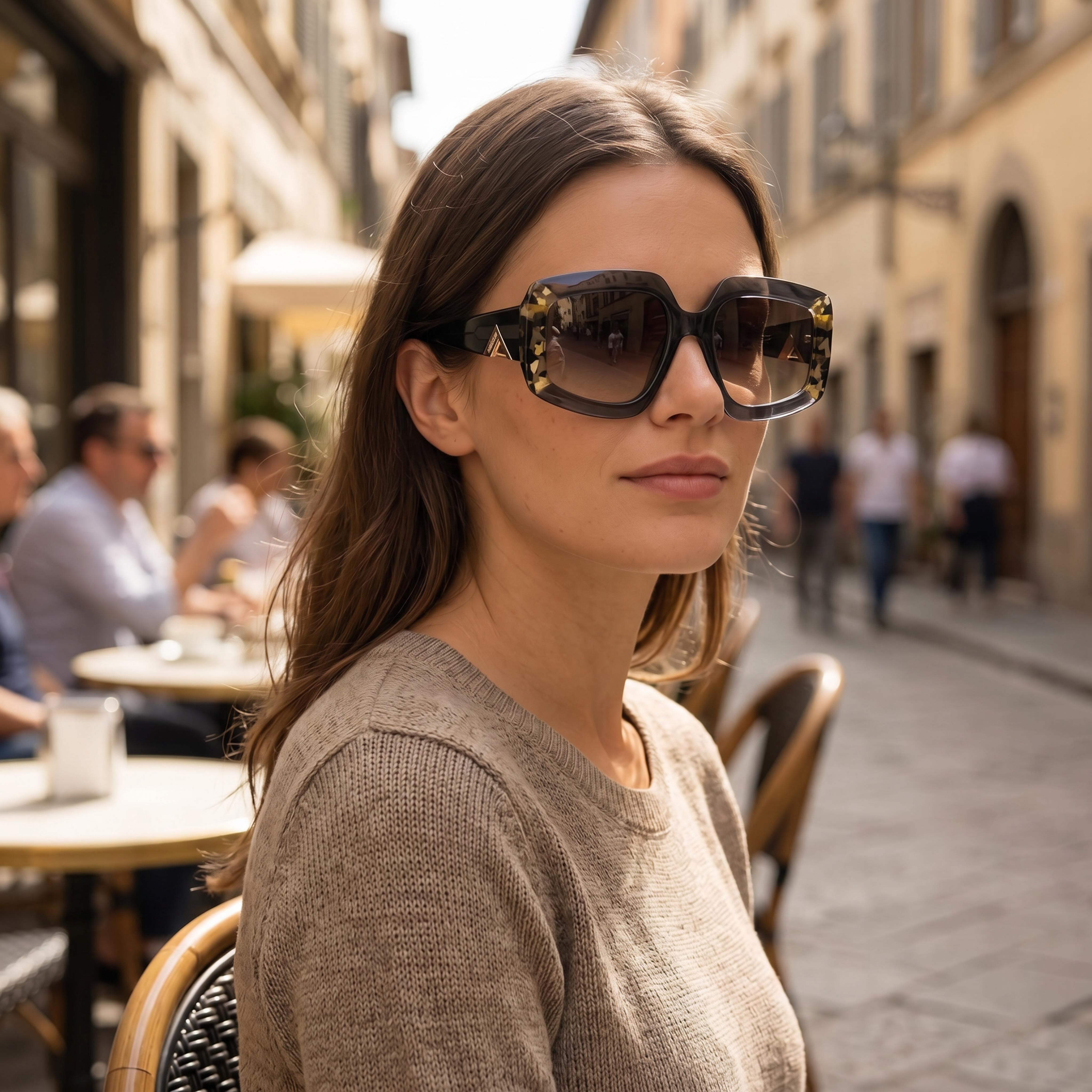 M Missoni Missoni Gafas de sol de plástico de temporada para mujer, sin polarizar, ocre marrón, lente de 54 mm, Photo 6