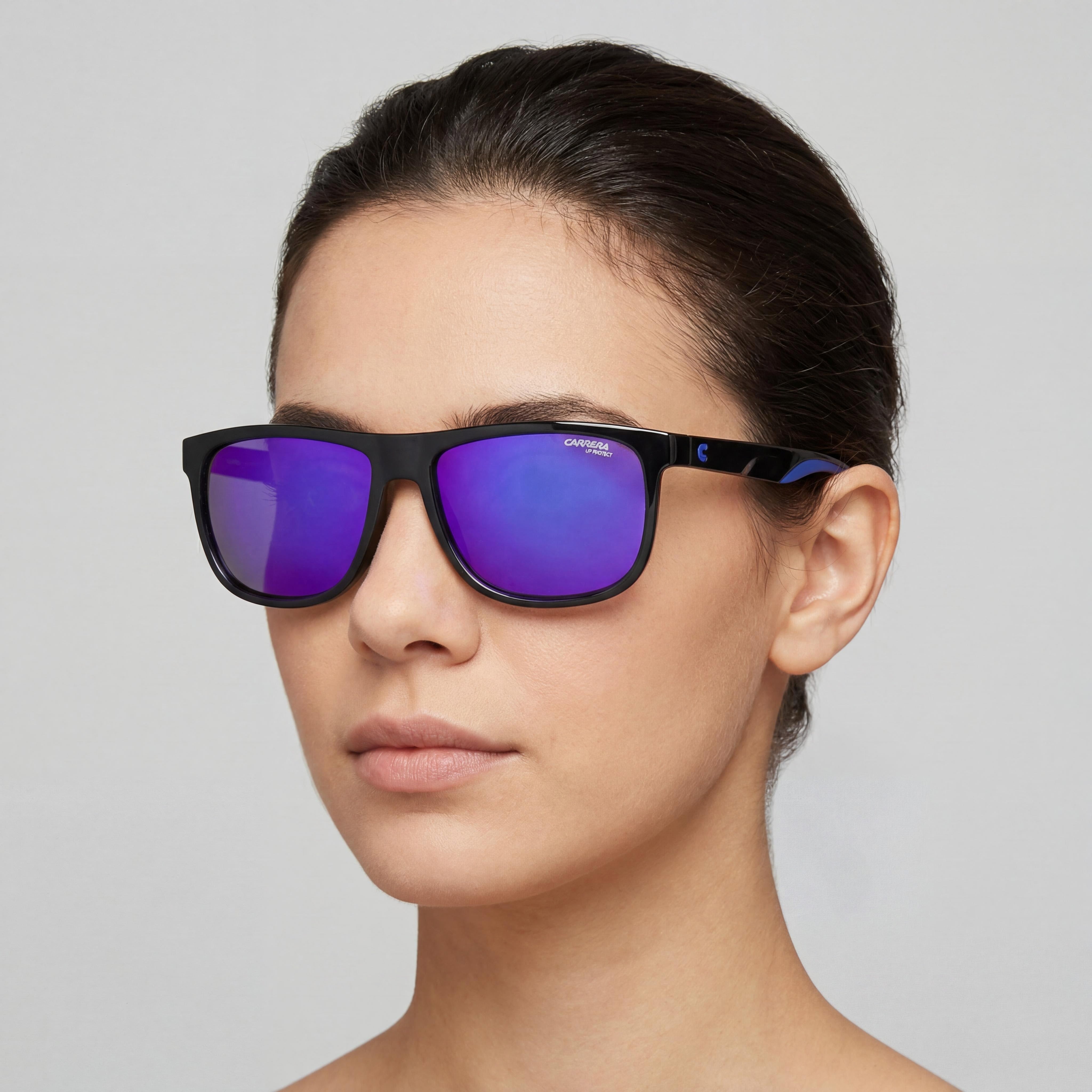 Carrera Modern Women's Black Blue Polyamide Non-Polarized 100% UV Protection Sunglasses 58mm, Photo 5
