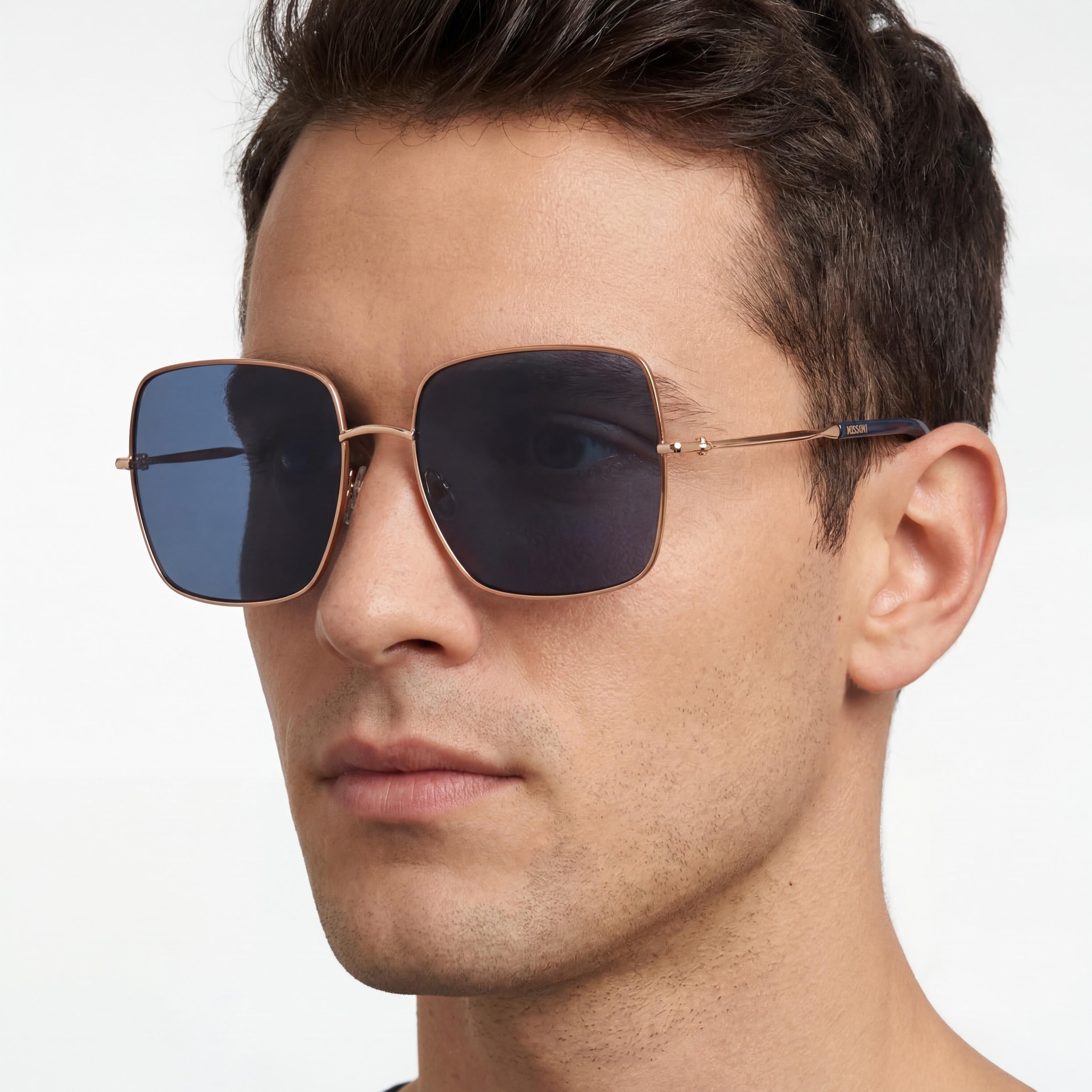 Missoni Classic Unisex Stainless Steel Eyewear Brick Gold 58mm Non-Polarized UV Protected, Photo 4