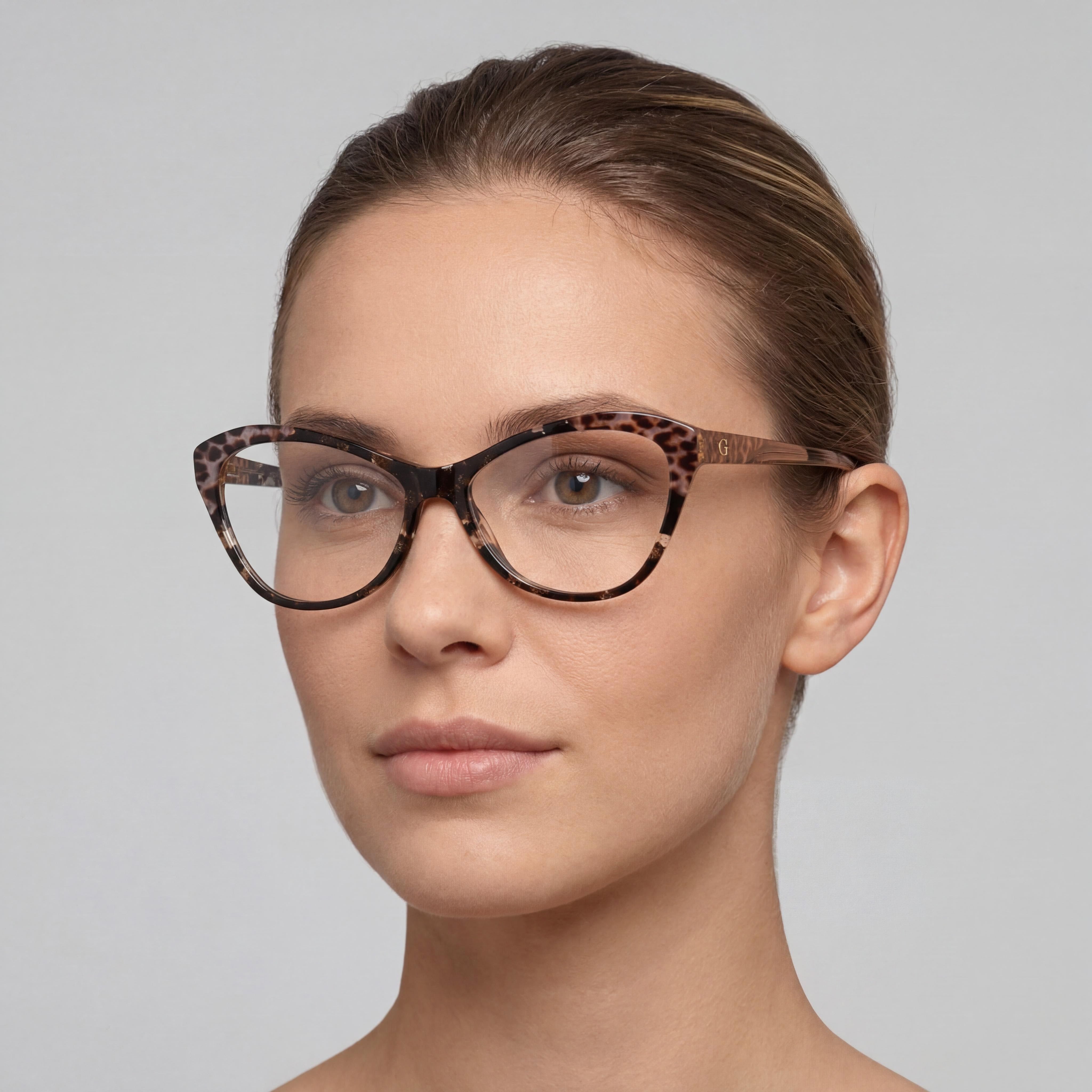 GUESS GU2818 Women's Dark Brown Acetate Optical Eyeglasses Frame with Demo Lenses, Lens 56mm, Bridge 16mm, Temple 140mm, Photo 4