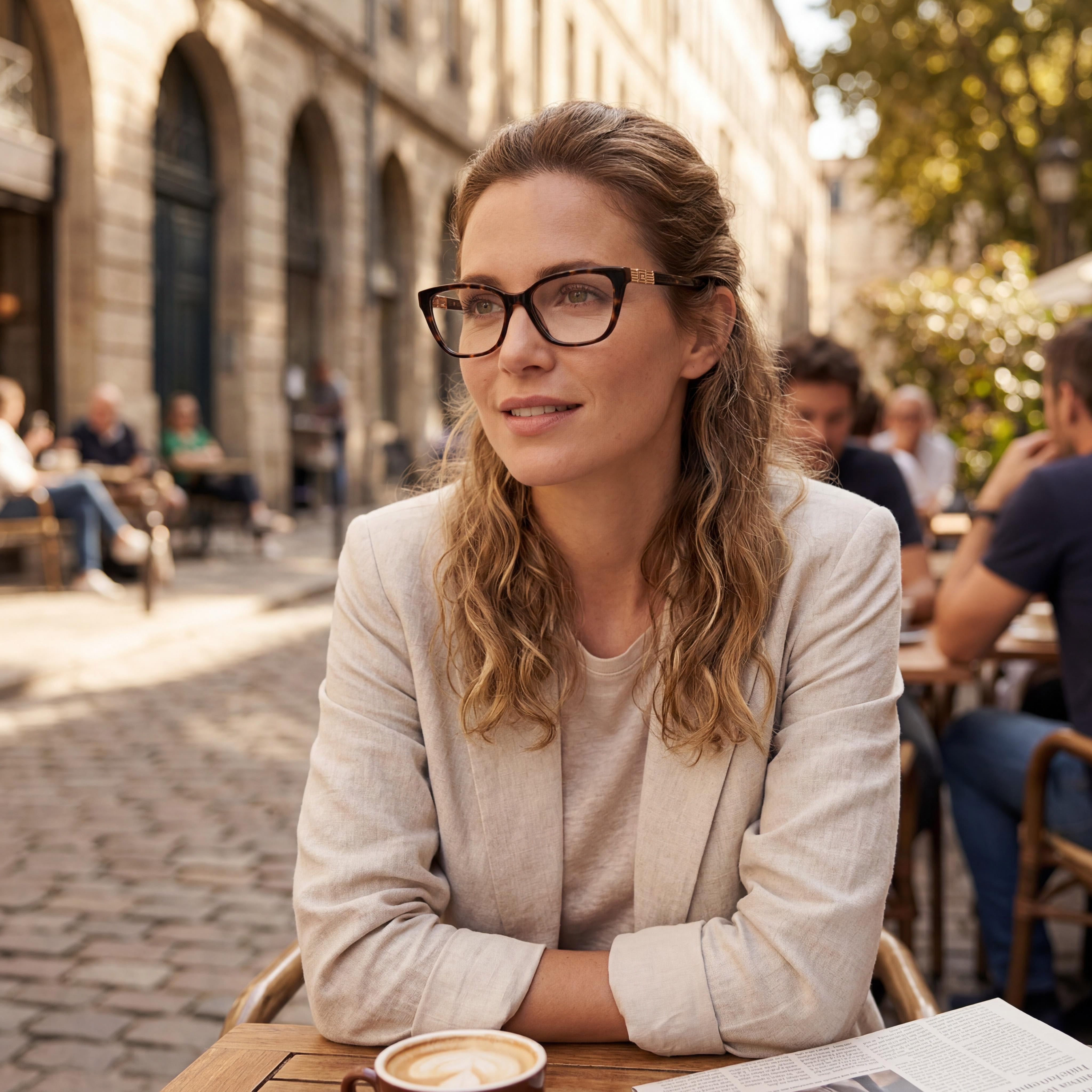 GUESS Casual Women's Dark Havana Plastic Frame Eyeglasses with Non-Polarized Acetate/Alloy Metal Lenses 53-15-140, Photo 5