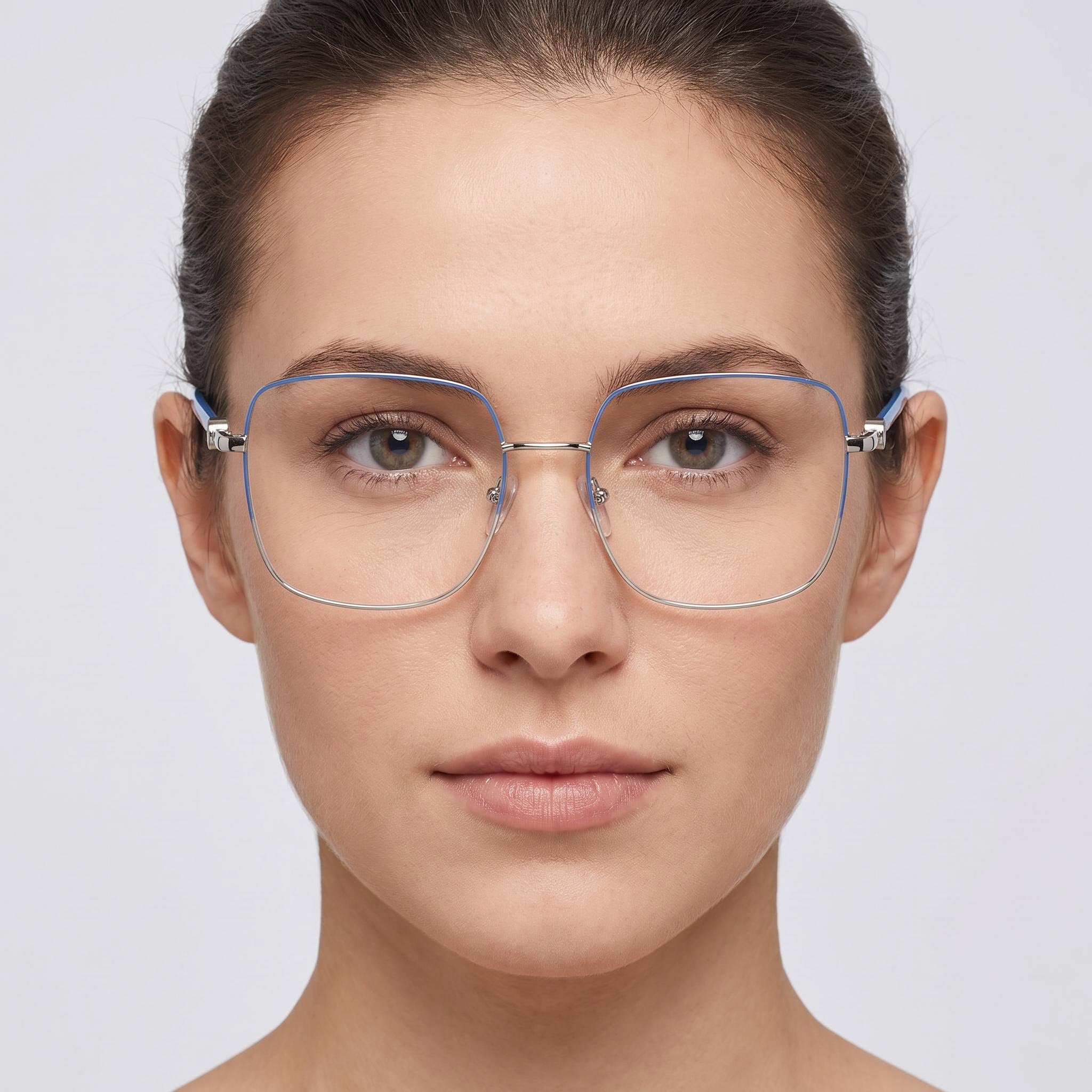 TOUS Classic Women's Combined Metal Injected Eyeglasses, Light Gold with Coloured Parts, 55mm, Photo 3