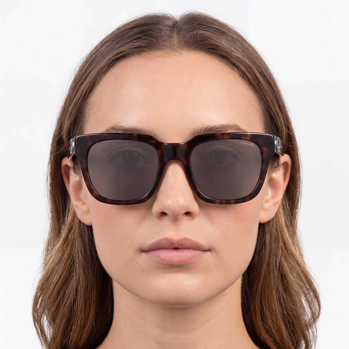 Coach HC8240F-550787-52 Women's Classic Composite Dark Tortoise Dark Grey Solid Non-Polarized Eyeglasses 52mm, Photo 3