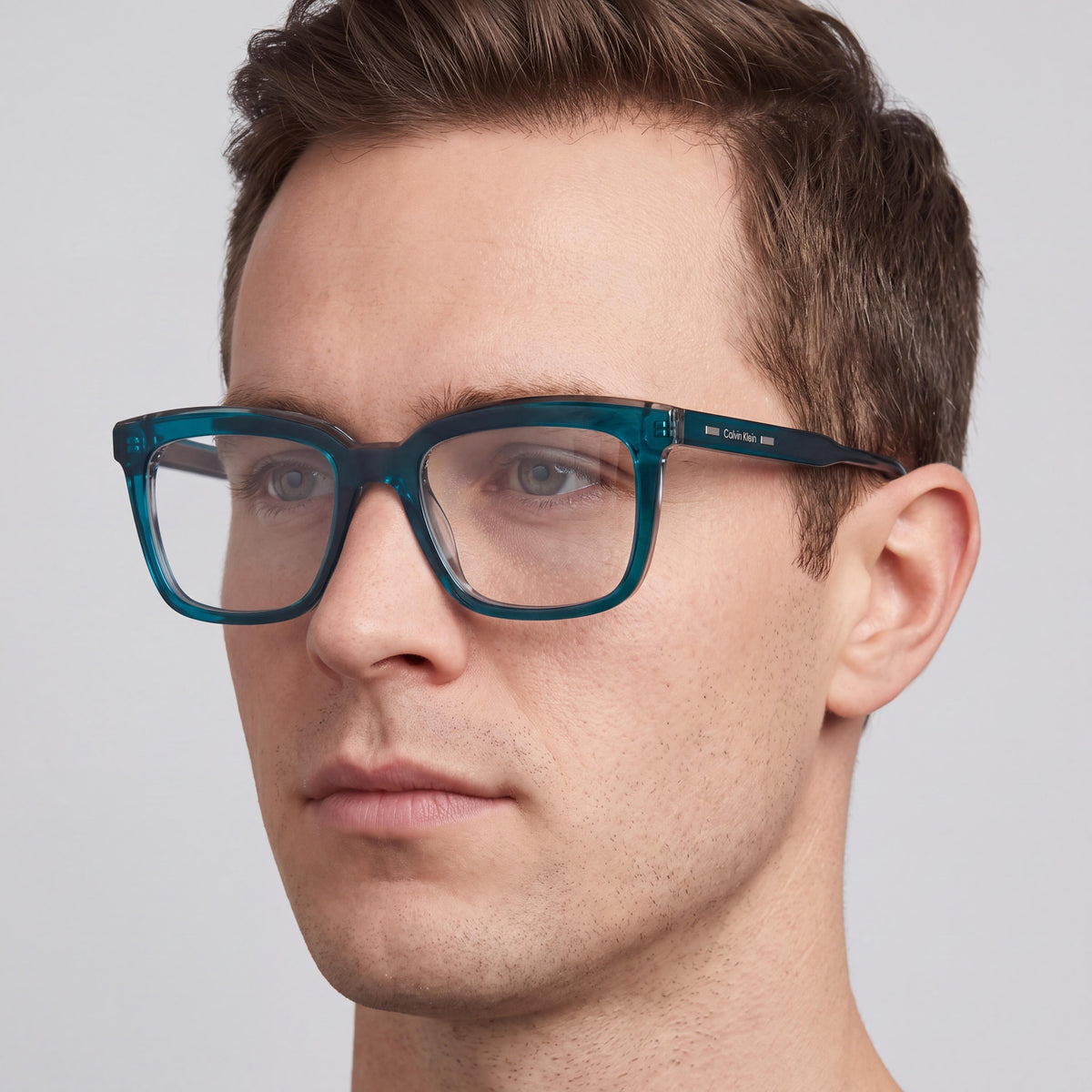 Calvin Klein 24516 Men's Rectangle Striped Blue Acetate Frame Eyeglasses Lens 53mm Bridge 18mm Temple 145mm, Photo 5