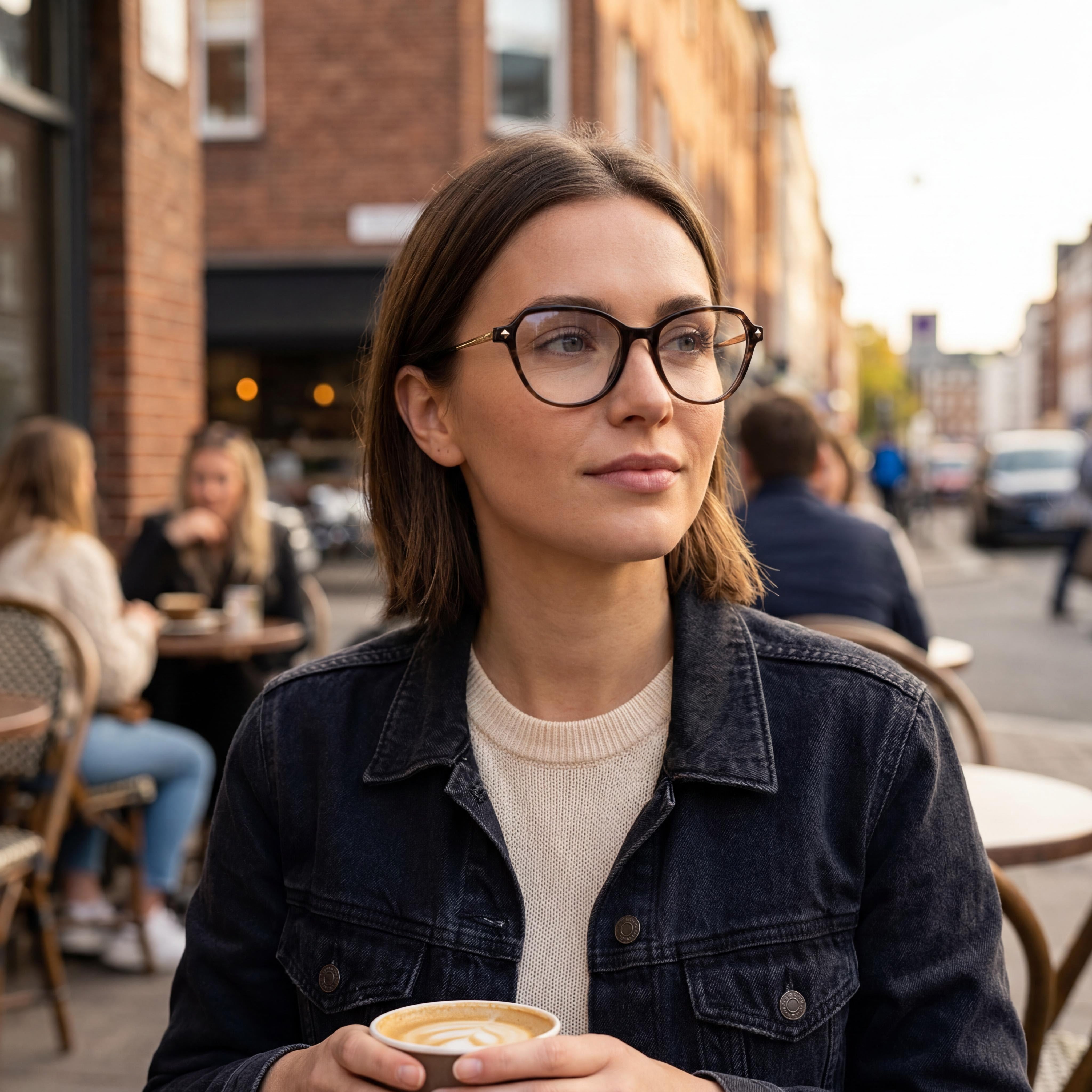 Police Casual Women's Shiny Striped Brown Glittery Acetate Frame Polycarbonate Lens Eyewear 52mm, Photo 5
